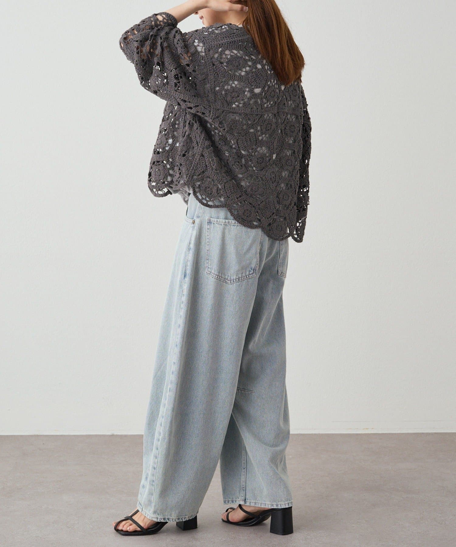 PUAL CE CIN(ピュアルセシン) 【25AW】カギ針編み風カーディガン