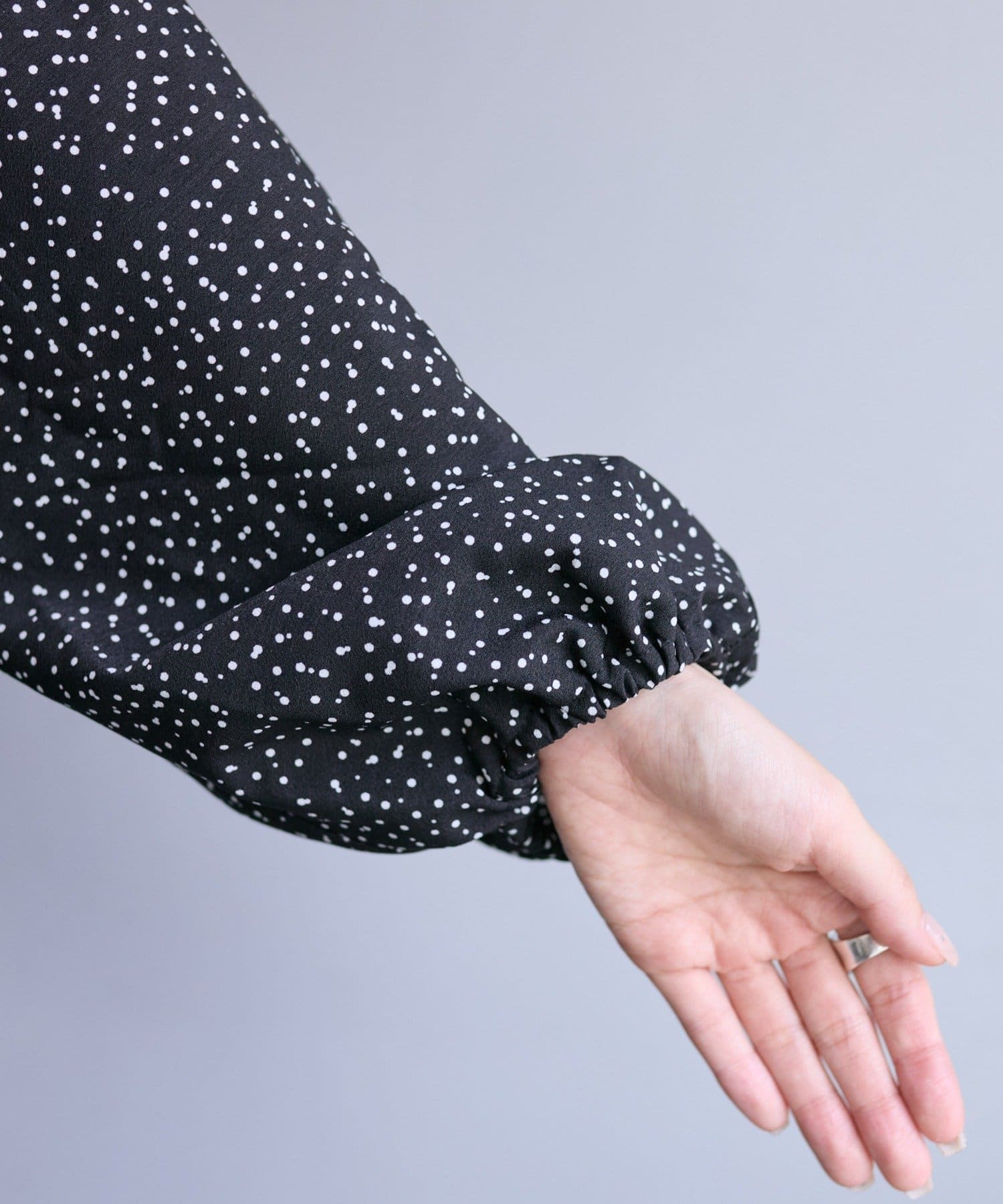 PUAL CE CIN(ピュアルセシン) 《リバイバル/WEB限定》【Du noir】ドット柄ウエストドロストワンピース