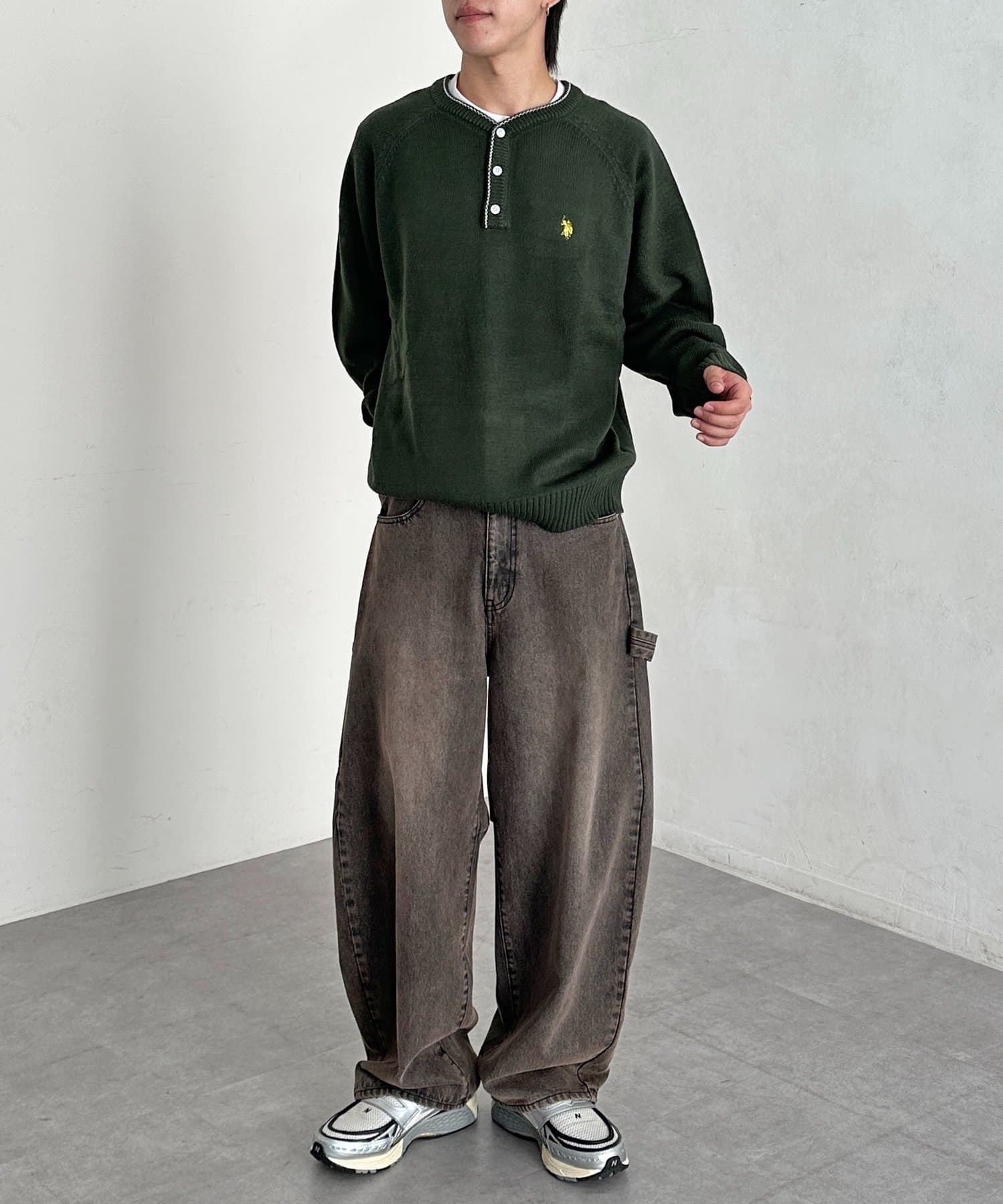 CPCM(シーピーシーエム) 【U.S. POLO ASSN.】ヘンリーネックニット