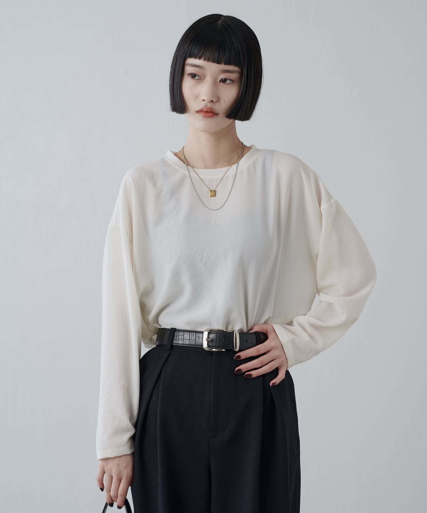Lui's(ルイス) 後ろスリットTシャツブラウス