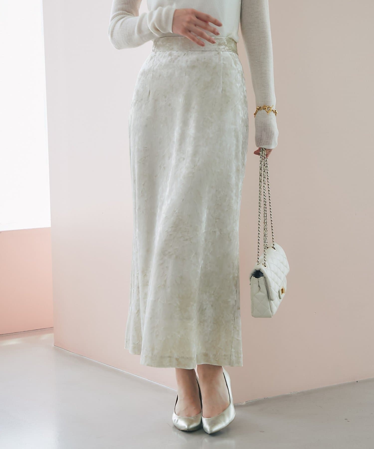 La boutique BonBon(ラブティックボンボン) ベロアロングナロースカート