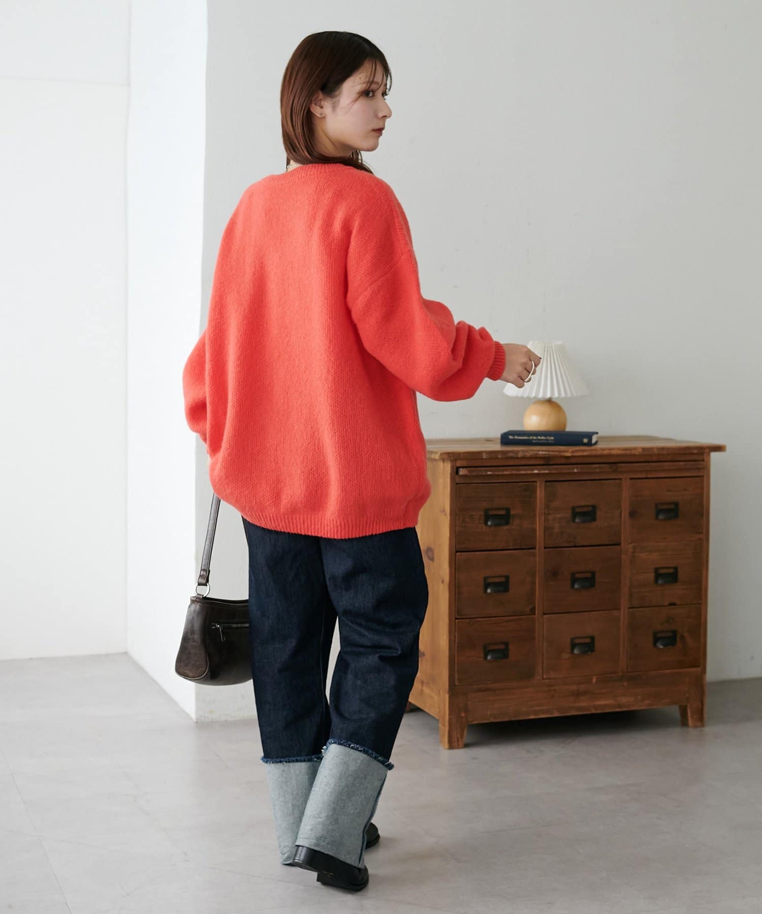 DISCOAT(ディスコート) 【ゆるっと抜け感/体型カバー/WEB限定】起毛オーバーニット