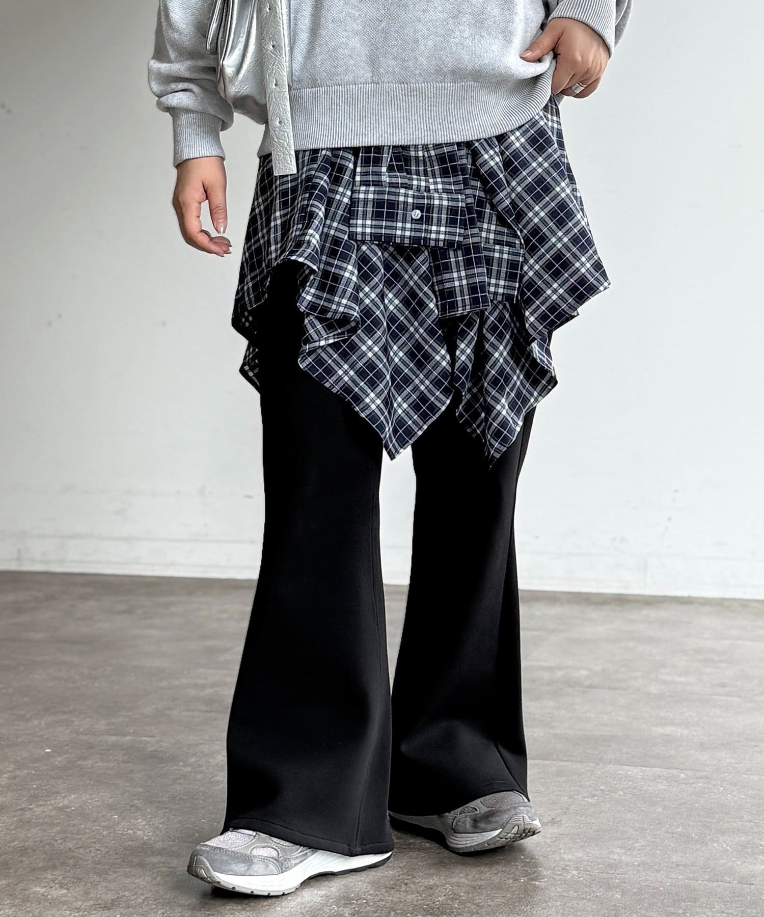 CPCM(シーピーシーエム) 【PIPI監修】【新素材追加】フェイクスエードフレアパンツ