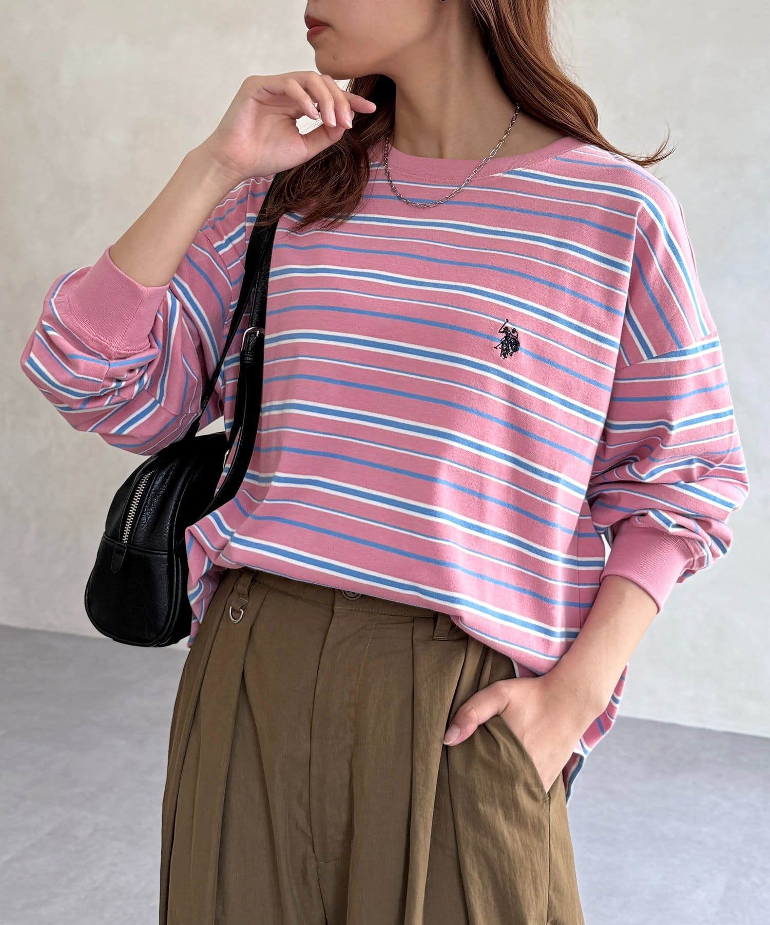 CPCM(シーピーシーエム) 【U.S. POLO ASSN.】マルチボーダーロンT