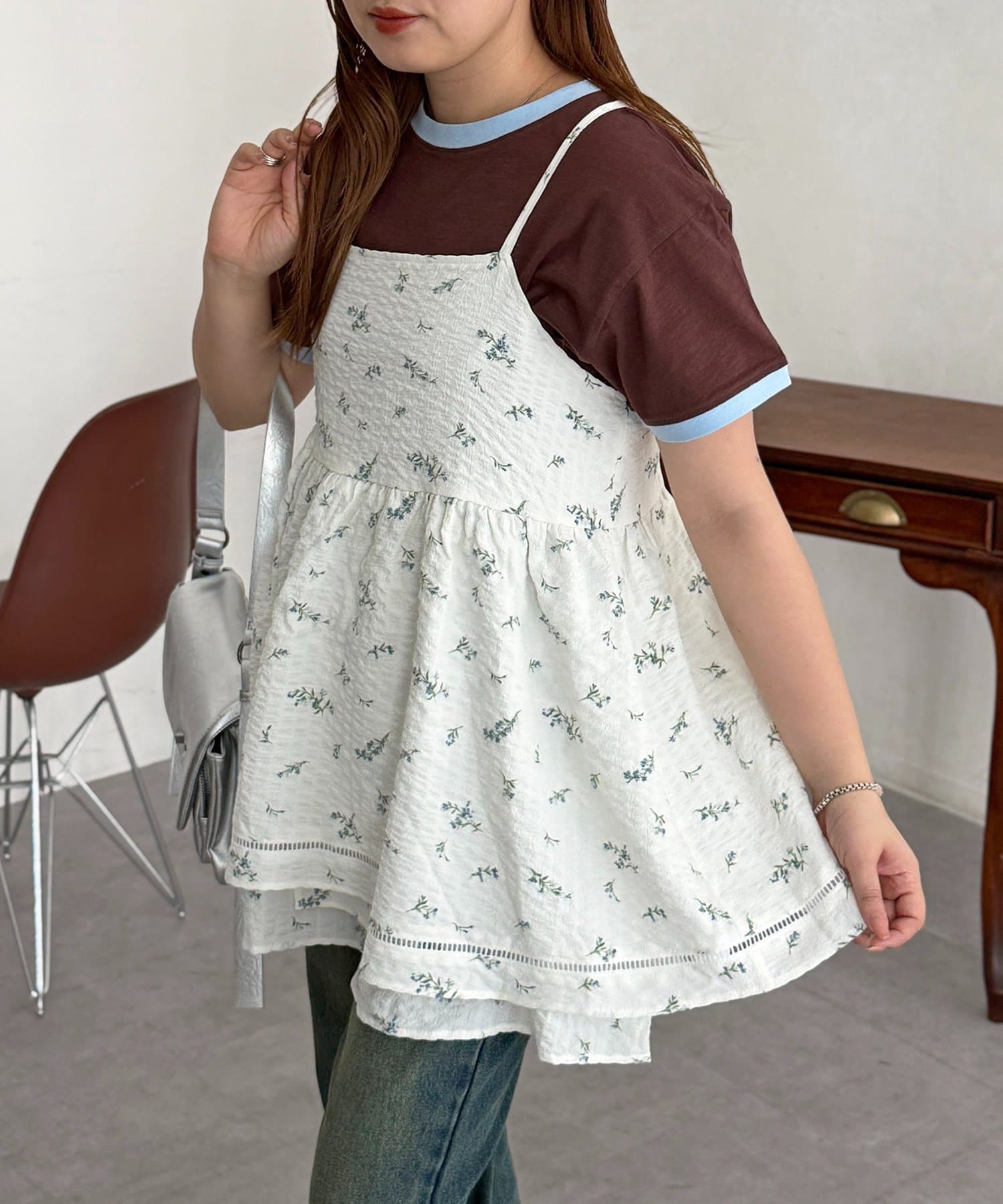 CPCM(シーピーシーエム) アソート裾レースキャミチュニック