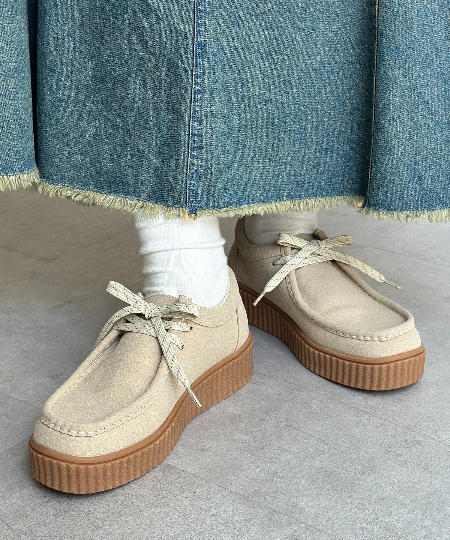 CPCM(シーピーシーエム) 【U.S. POLO ASSN. 】厚底モカシンシューズ