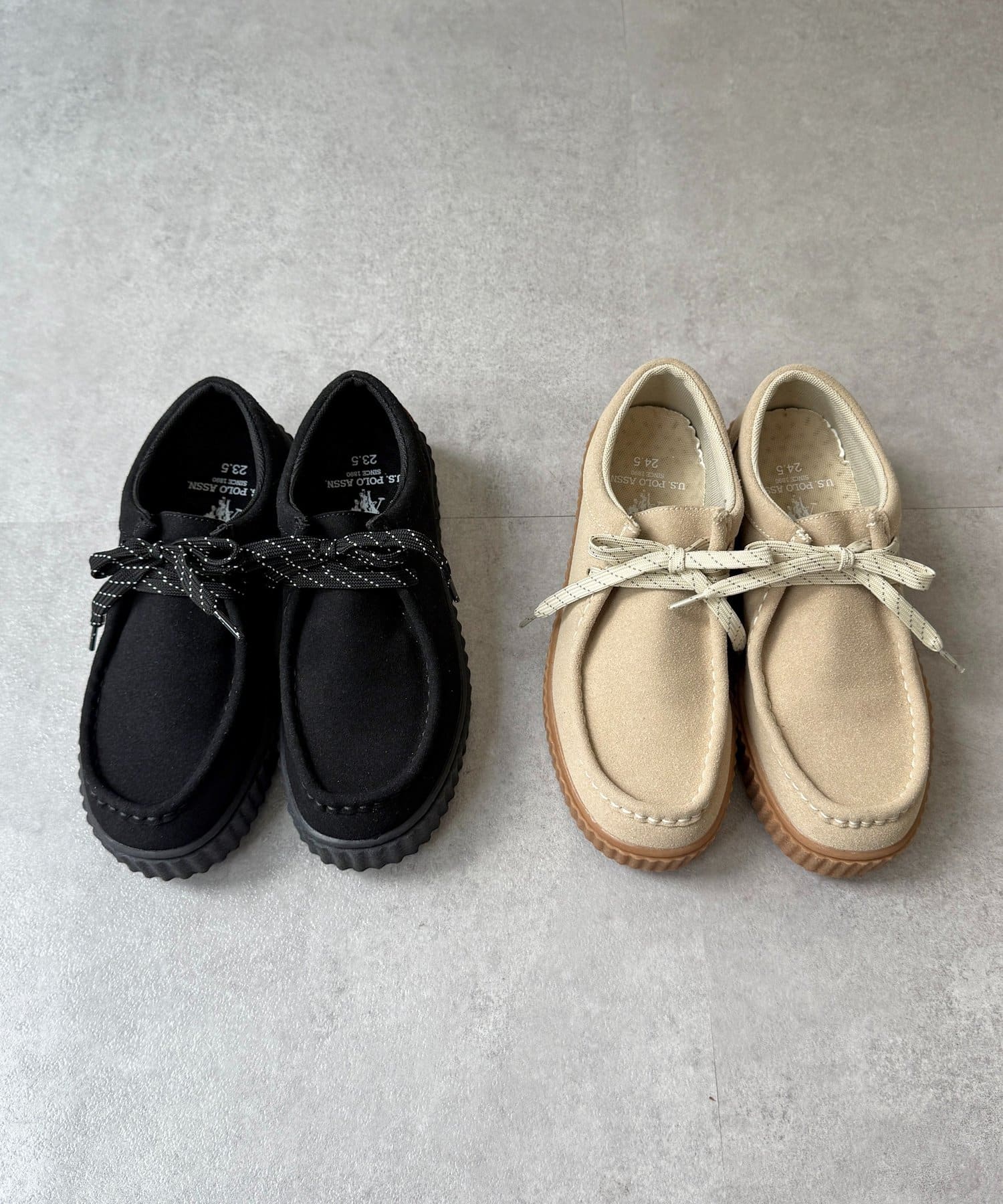 CPCM(シーピーシーエム) 【U.S. POLO ASSN. 】厚底モカシンシューズ