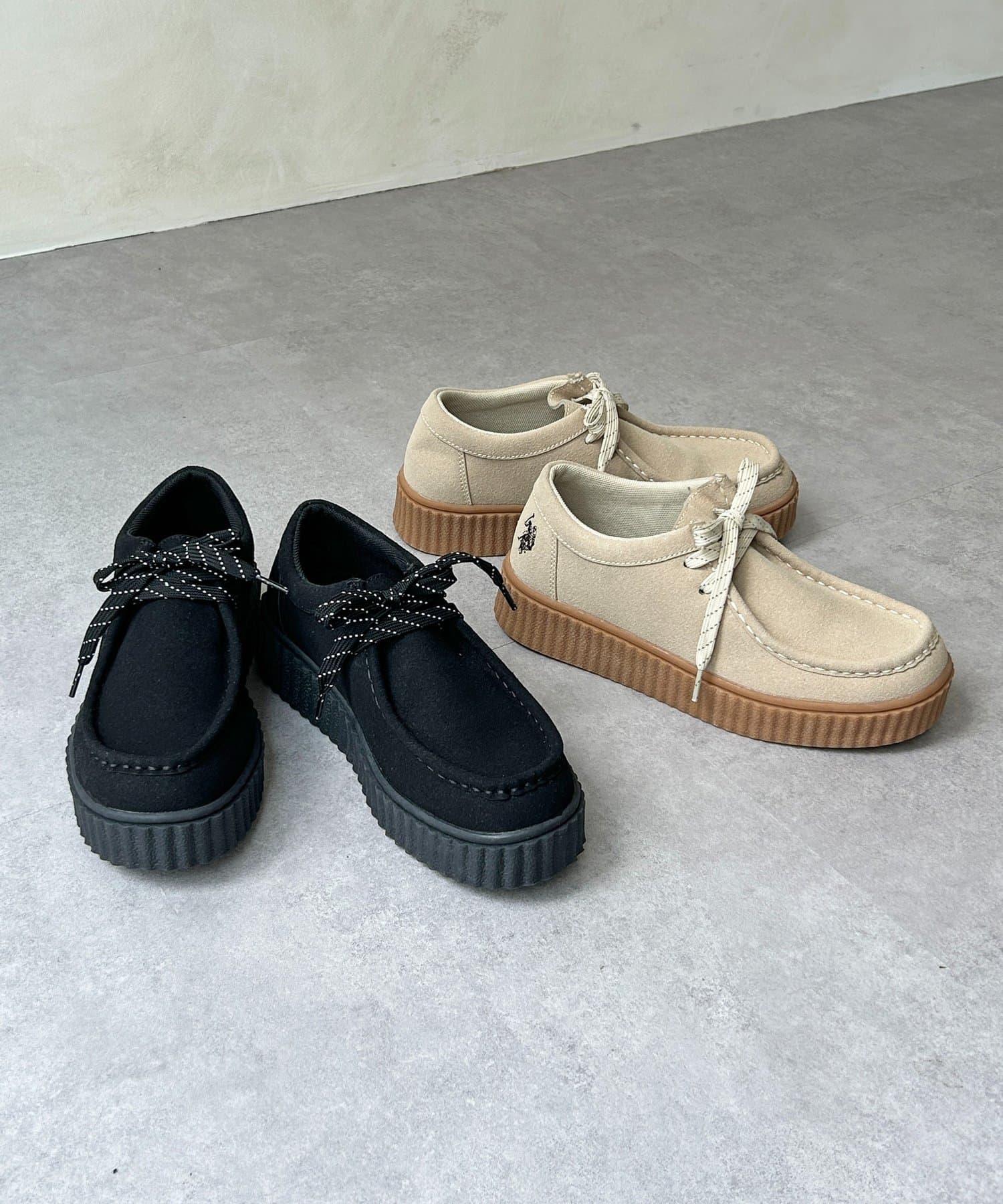 CPCM(シーピーシーエム) 【U.S. POLO ASSN. 】厚底モカシンシューズ