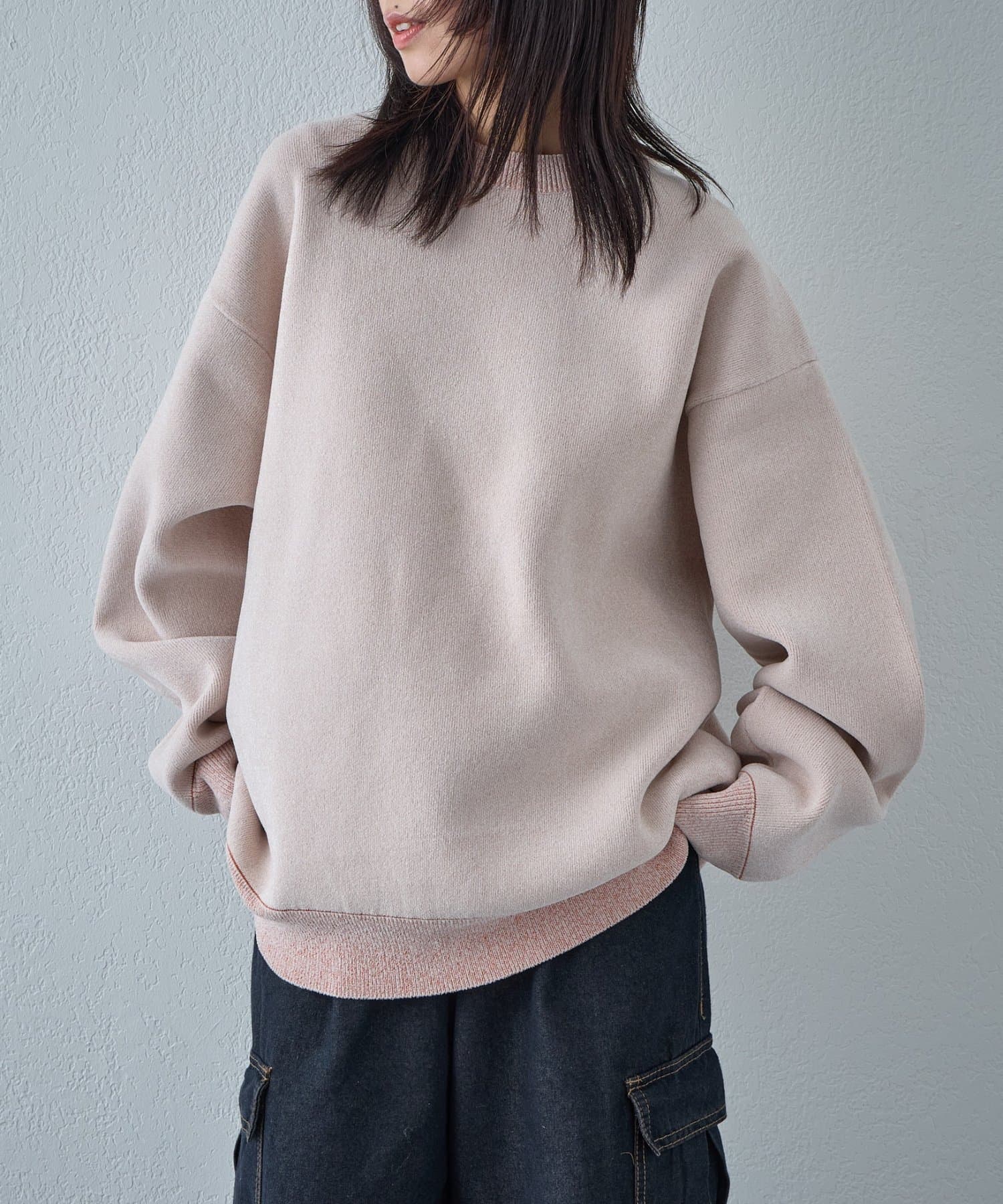 -goocy-(グーシー) モールダブルフェイスニット【unisex】