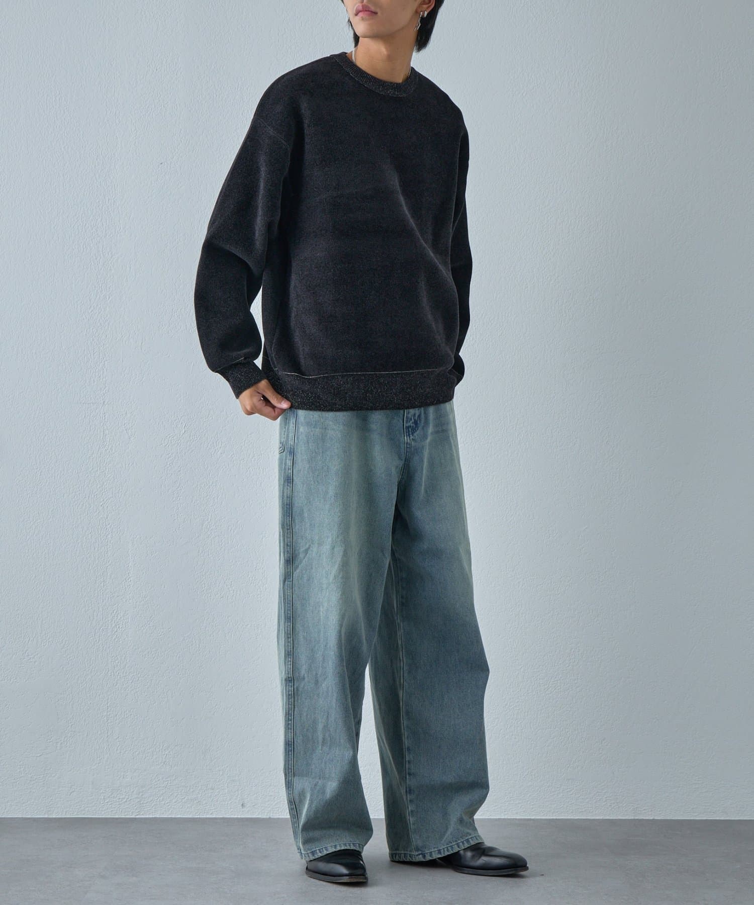 -goocy-(グーシー) モールダブルフェイスニット【unisex】