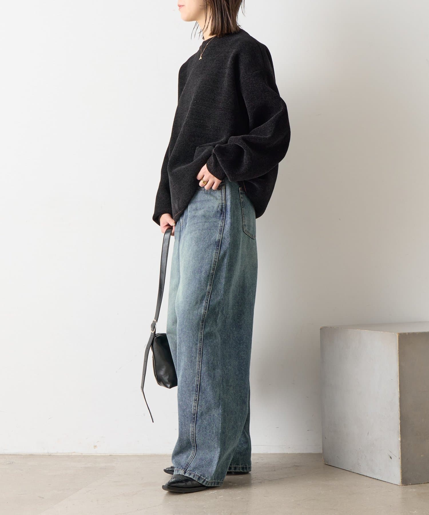 -goocy-(グーシー) モールダブルフェイスニット【unisex】