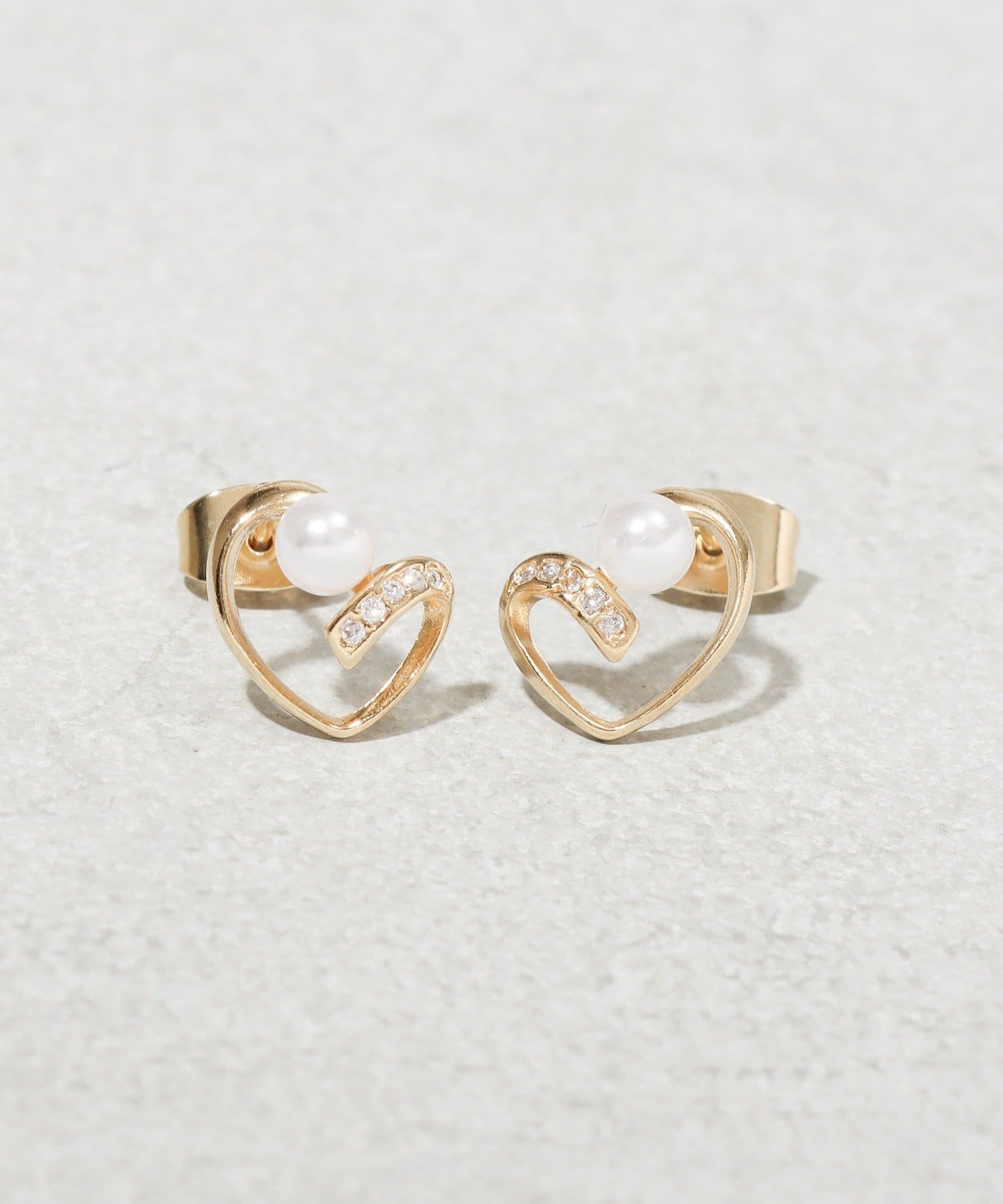 3COINS(スリーコインズ) パールハートピアス