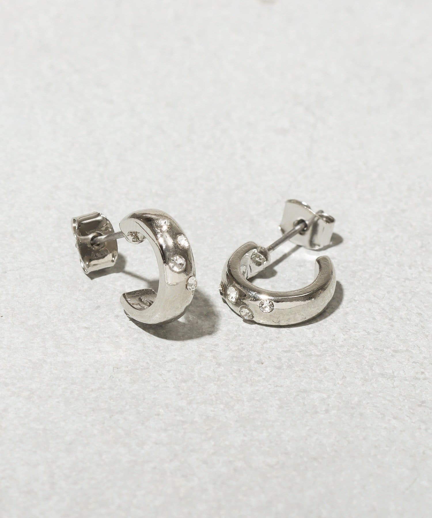 3COINS(スリーコインズ) ウメコミストーンフープピアス