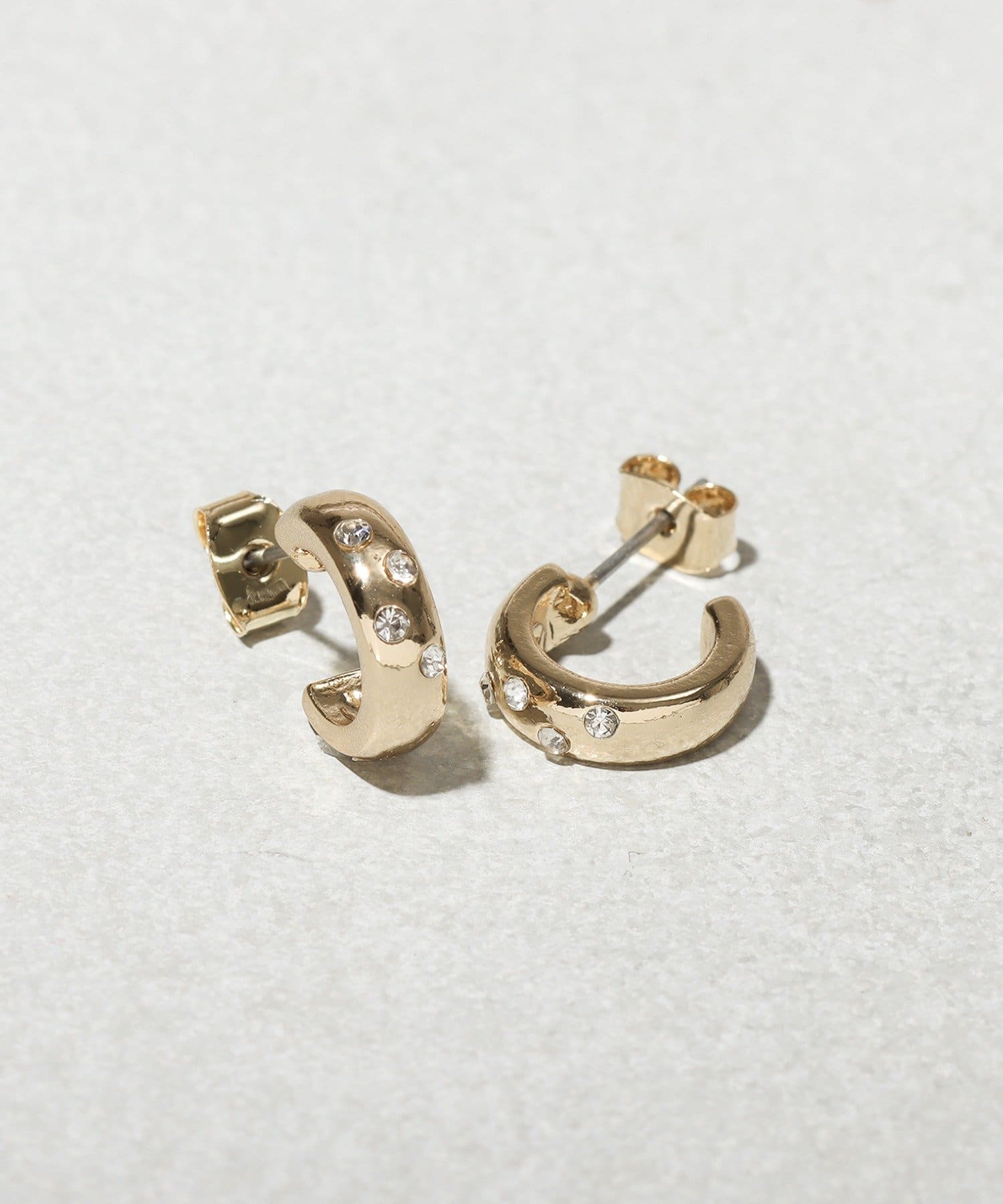 3COINS(スリーコインズ) ウメコミストーンフープピアス