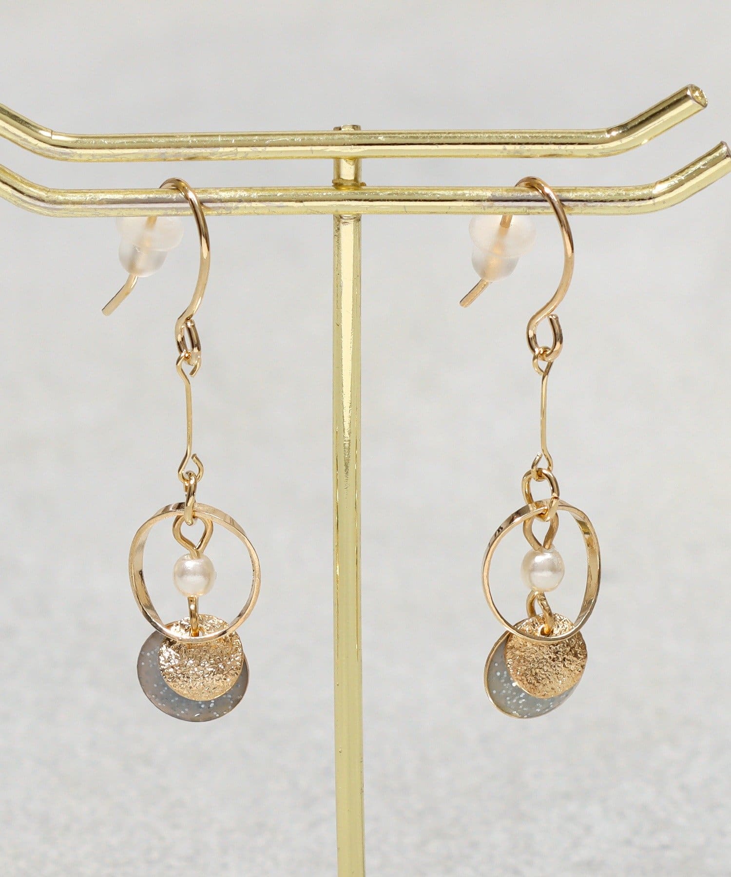 3COINS(スリーコインズ) ラメエポフックピアス