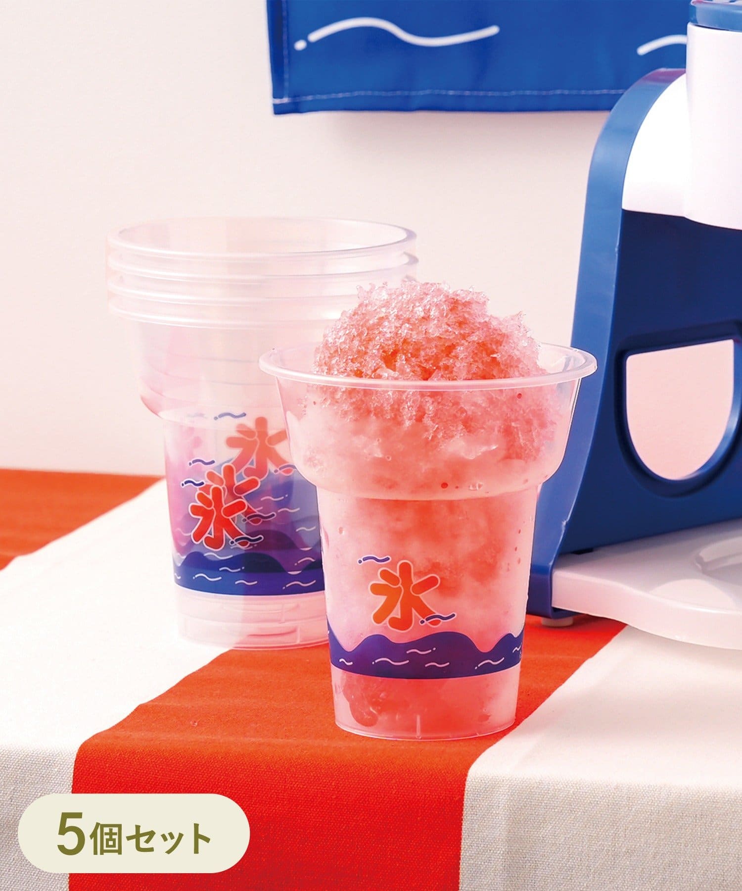 3COINS(スリーコインズ) かき氷カップ 5個セット／夏祭り