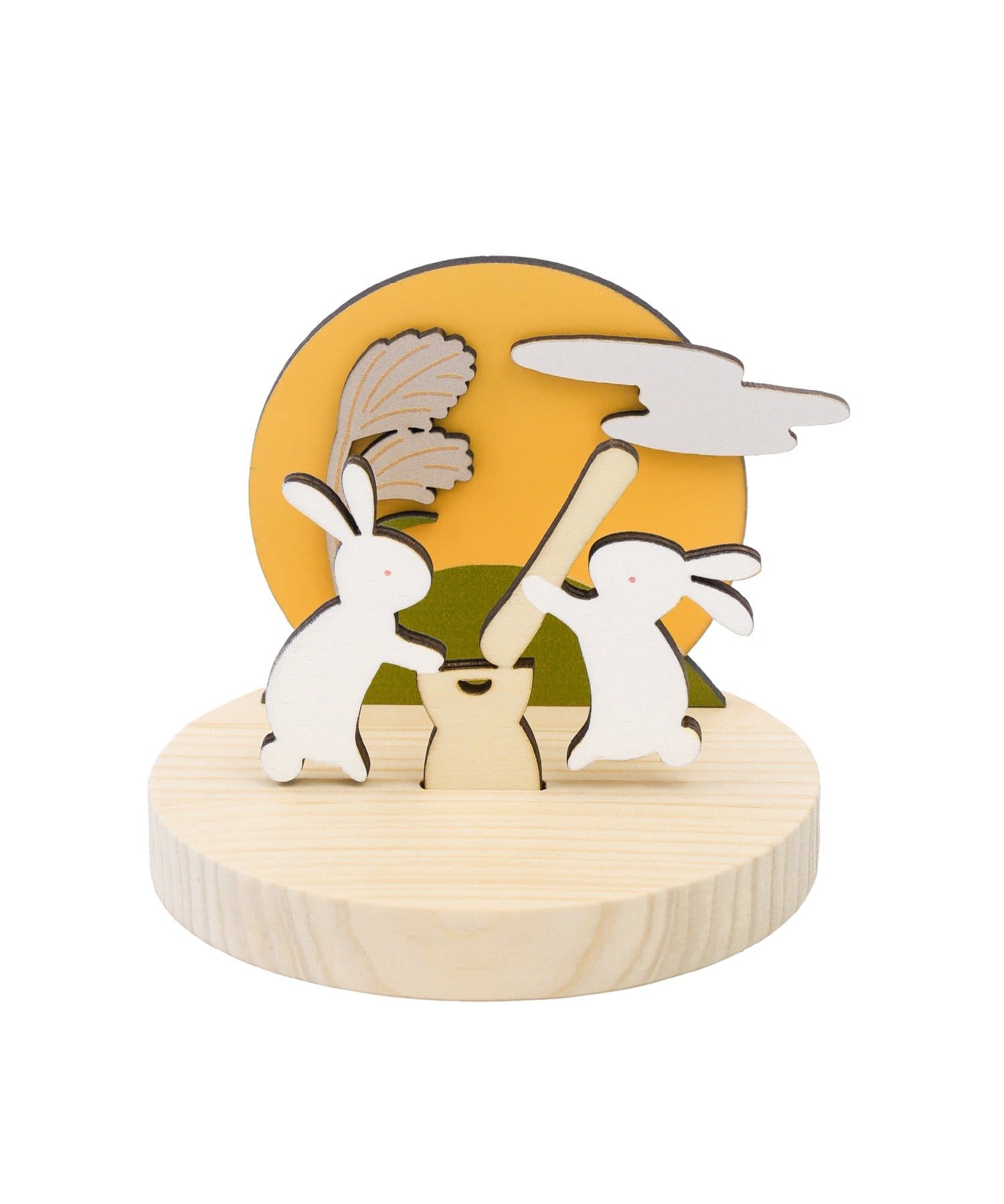 新品　サリュ　餅つきうさぎオブジェ　お月見　4点 餅つきうさぎオブジェ／お月見 | salut!(サリュ)ライフスタイル