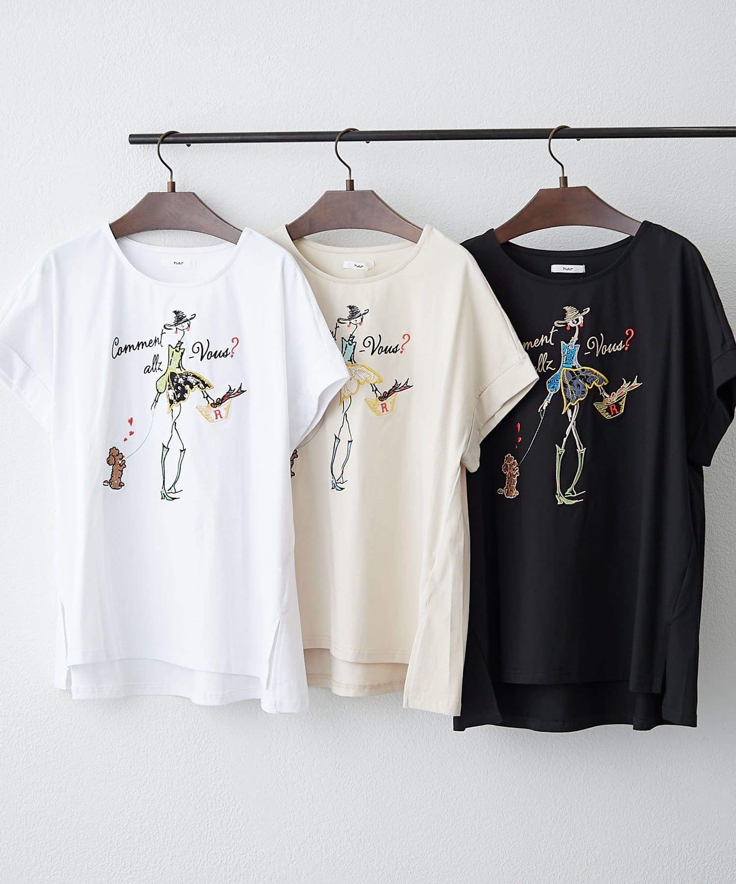 Remind me and forever(リマインドミーアンドフォーエバー) 【NAO】アート刺繍Tシャツ