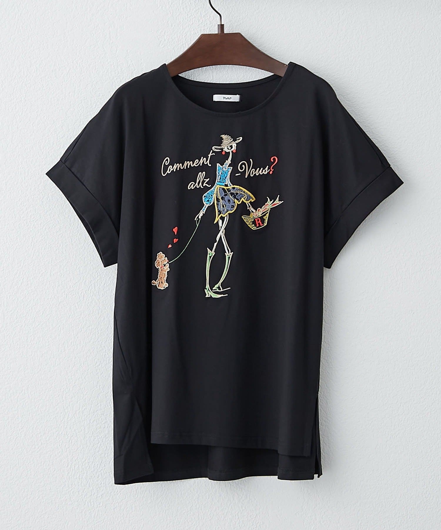 NAO】アート刺繍Tシャツ | Remind me and forever(リマインド