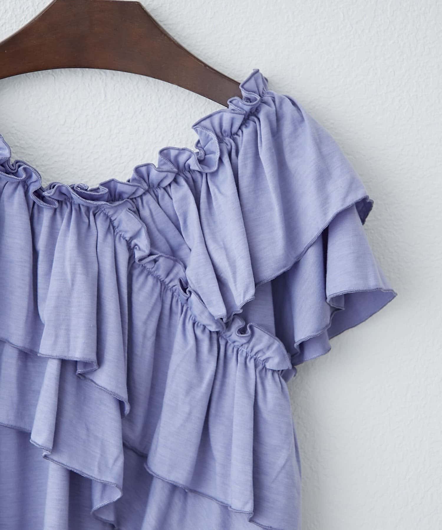 NICE CLAUP / OLIVE des OLIVE OUTLET(ナイスクラップ  / オリーブ デ オリーブ アウトレット) 【continuer】マルチウェイオフショルフリルTee