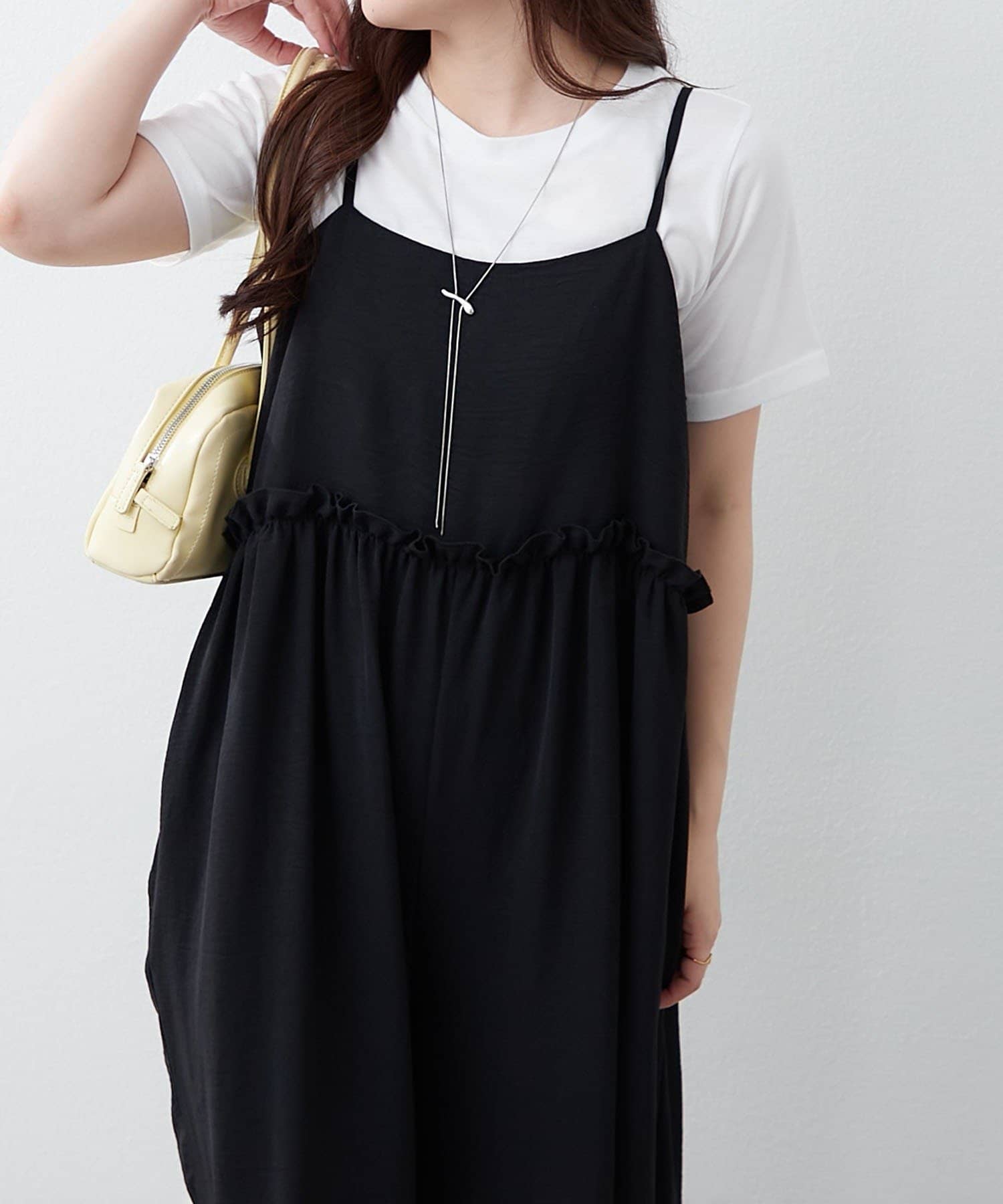 NICE CLAUP / OLIVE des OLIVE OUTLET(ナイスクラップ  / オリーブ デ オリーブ アウトレット) 【RMAF】ルーズサロペット+TシャツSET