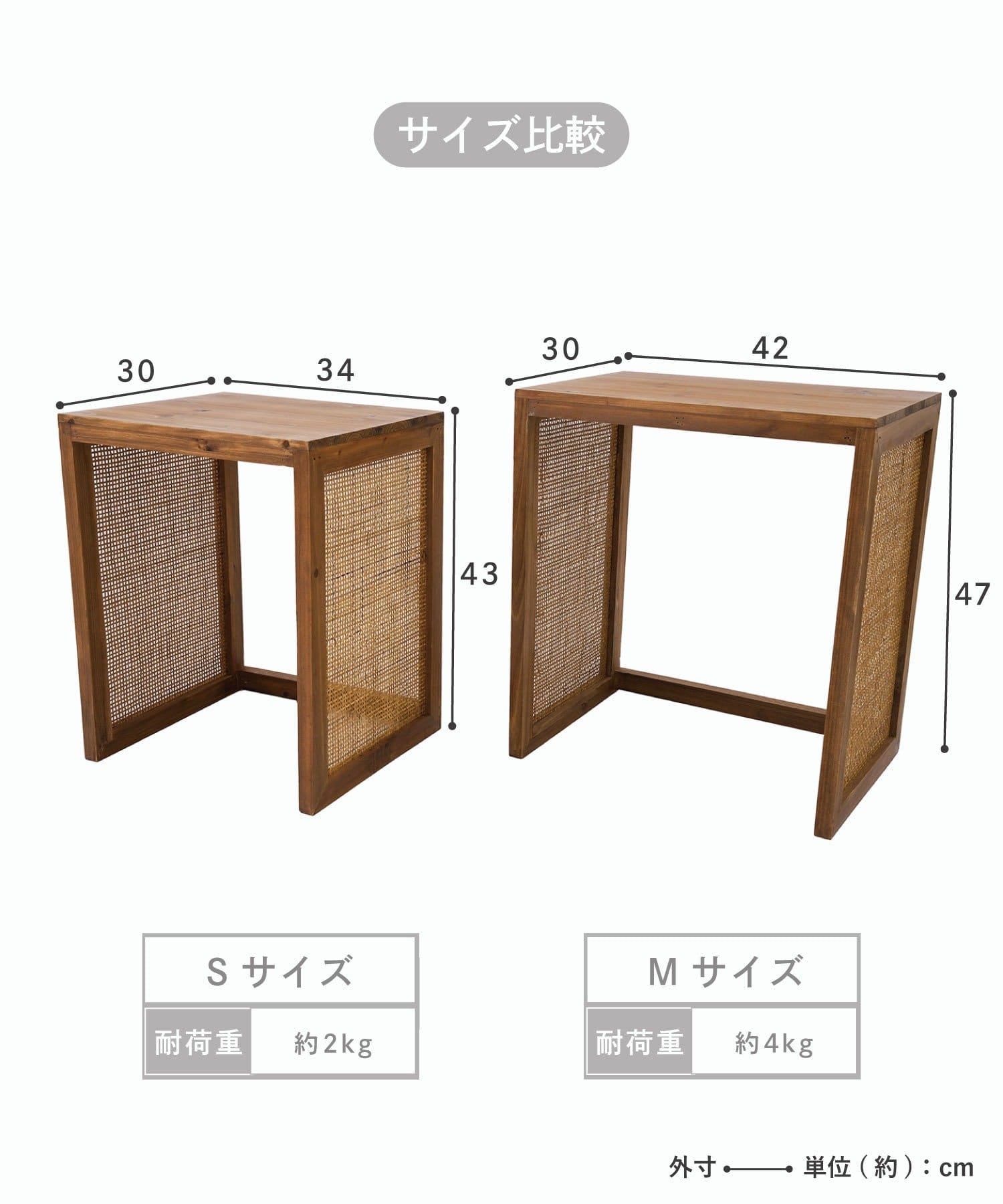 WEB限定商品》ラタンサイドテーブル：S | salut!(サリュ)ライフ