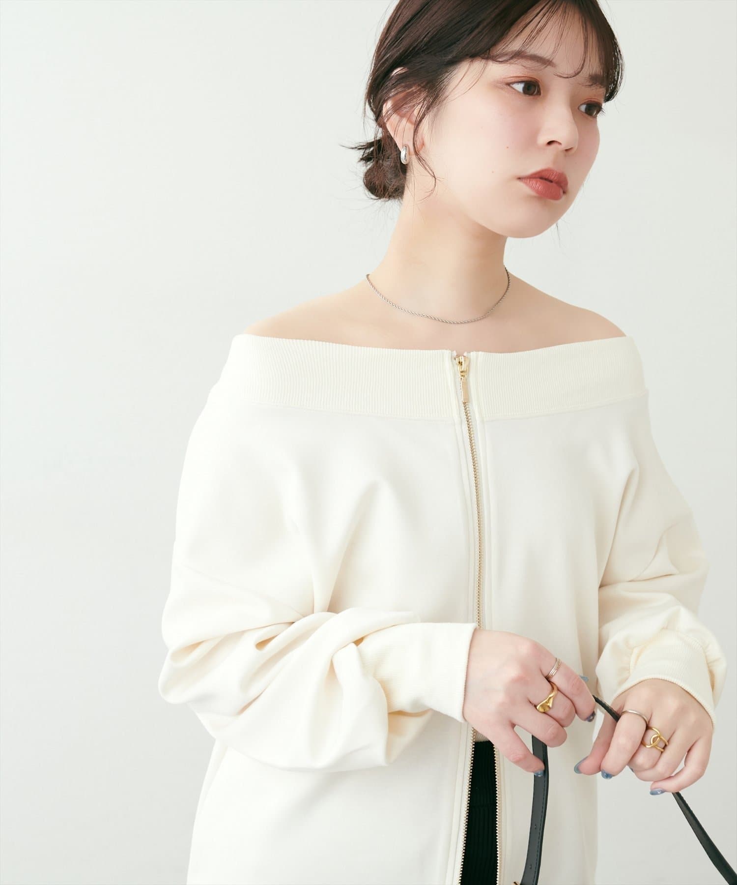 NICE CLAUP / OLIVE des OLIVE OUTLET(ナイスクラップ  / オリーブ デ オリーブ アウトレット) 【natural couture】Ｗｚｉｐふわもちダンボールプルオーバー