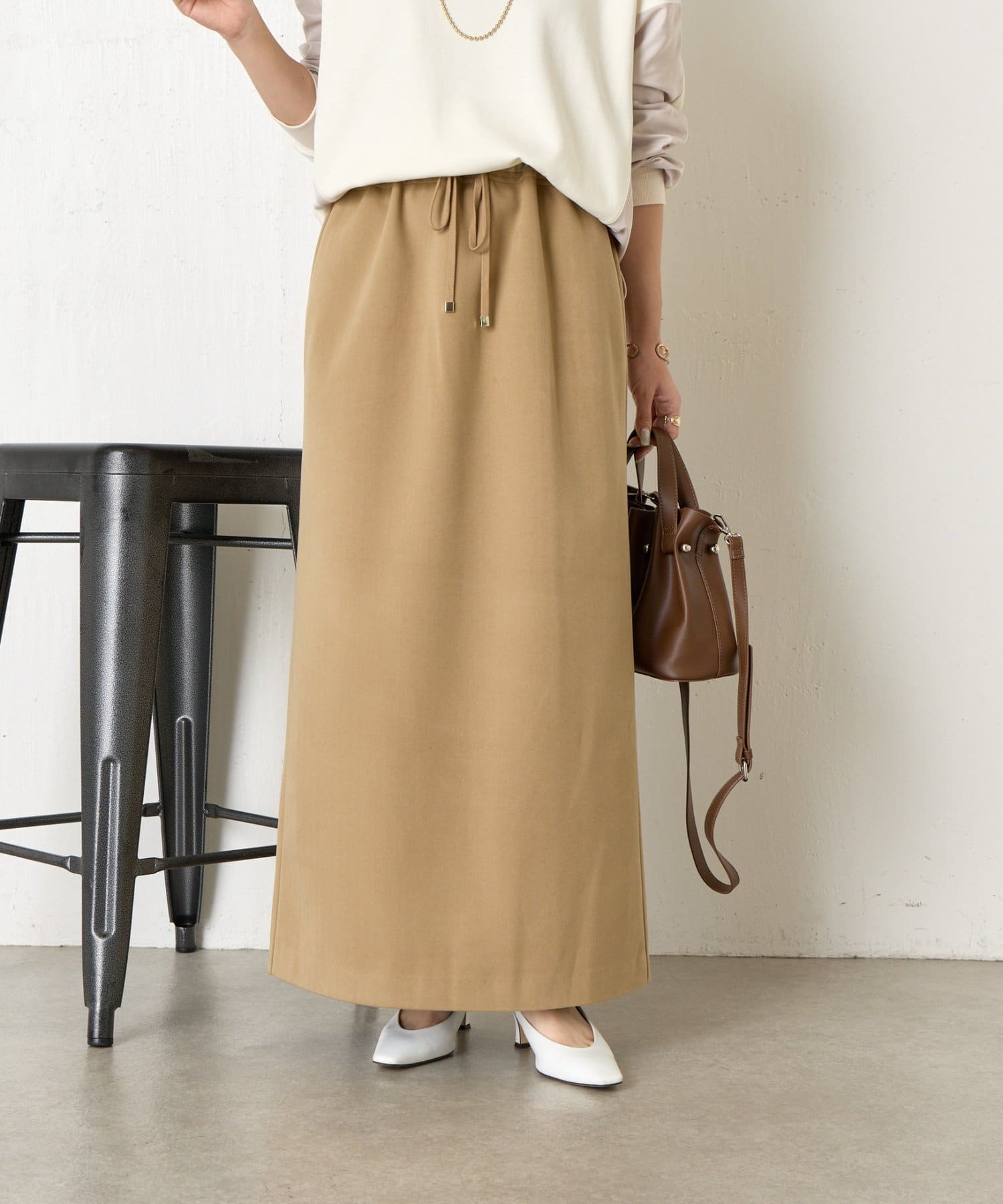 Jena　espace merveilleux(ジェナ　エスパスメルヴェイユ) ウールライクイージースカート