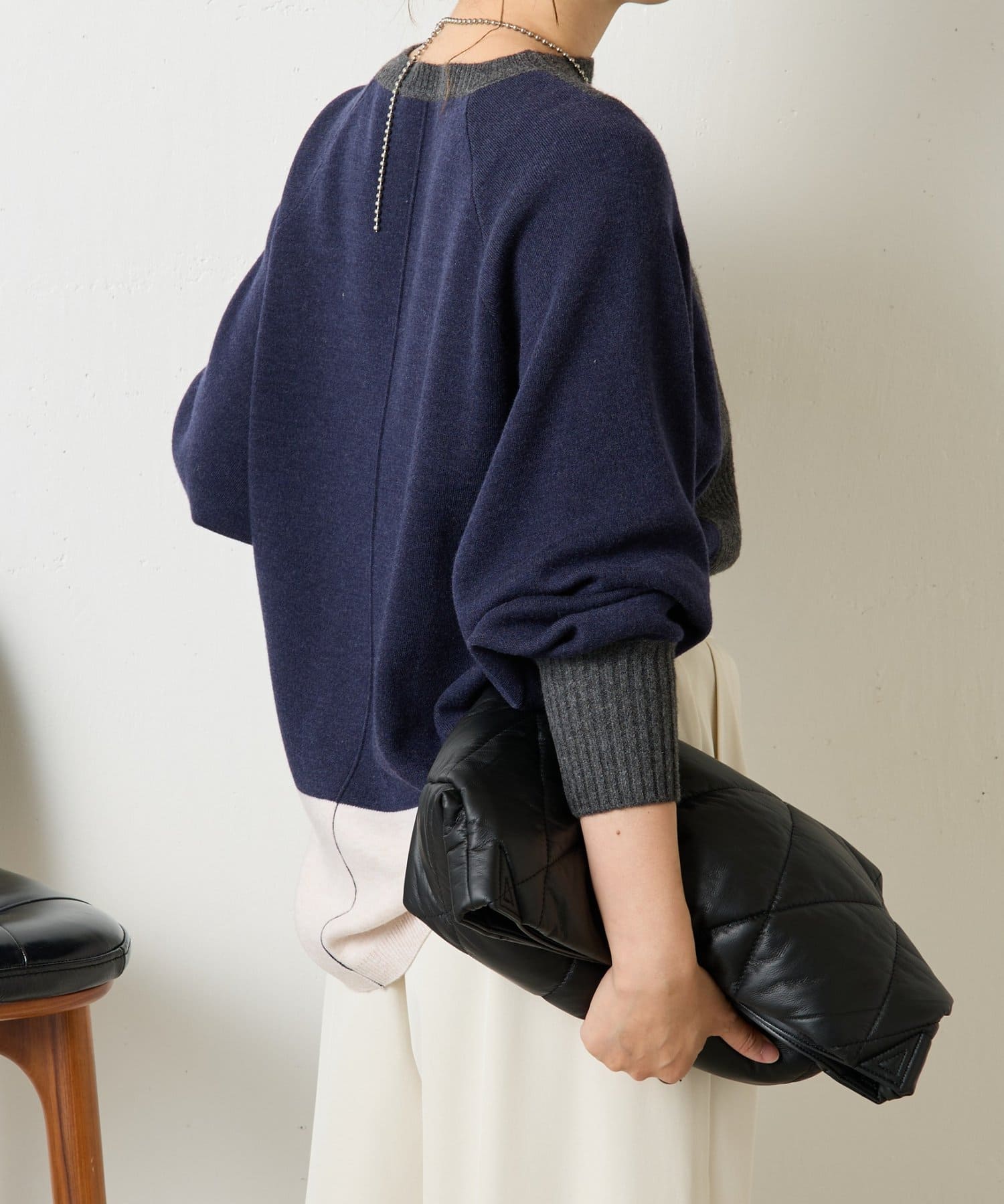 Jena　espace merveilleux(ジェナ　エスパスメルヴェイユ) カラーブロッキングニット