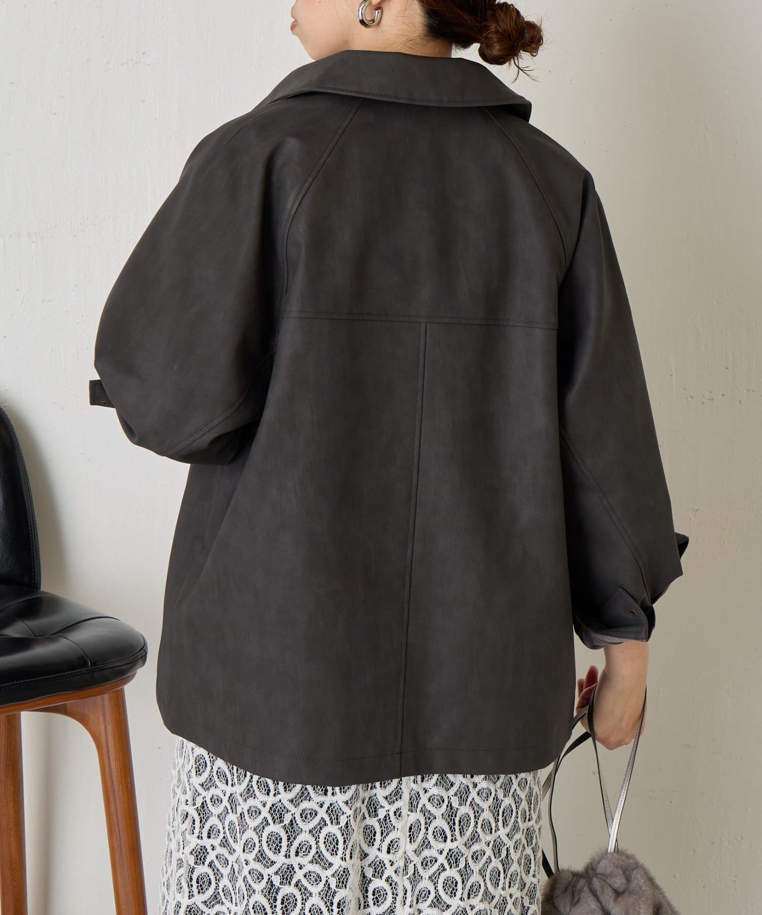 Jena　espace merveilleux(ジェナ　エスパスメルヴェイユ) フェイクレザージャケット