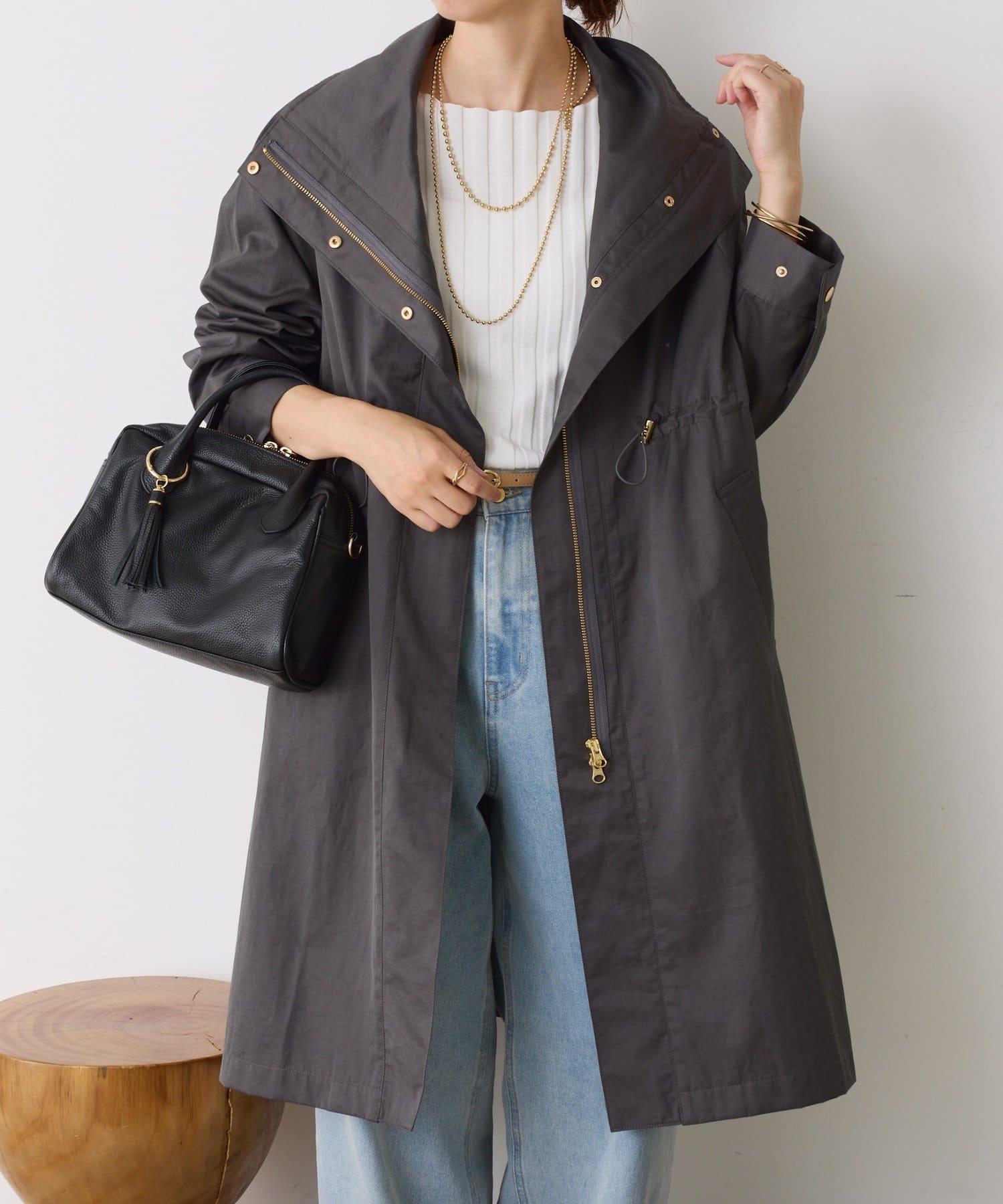 Jena　espace merveilleux(ジェナ　エスパスメルヴェイユ) スタンドネックドロストコート
