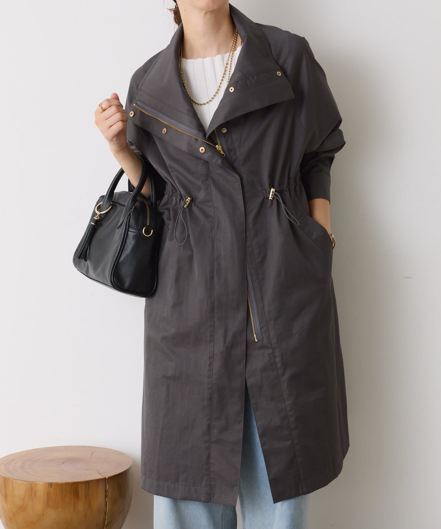 Jena　espace merveilleux(ジェナ　エスパスメルヴェイユ) スタンドネックドロストコート