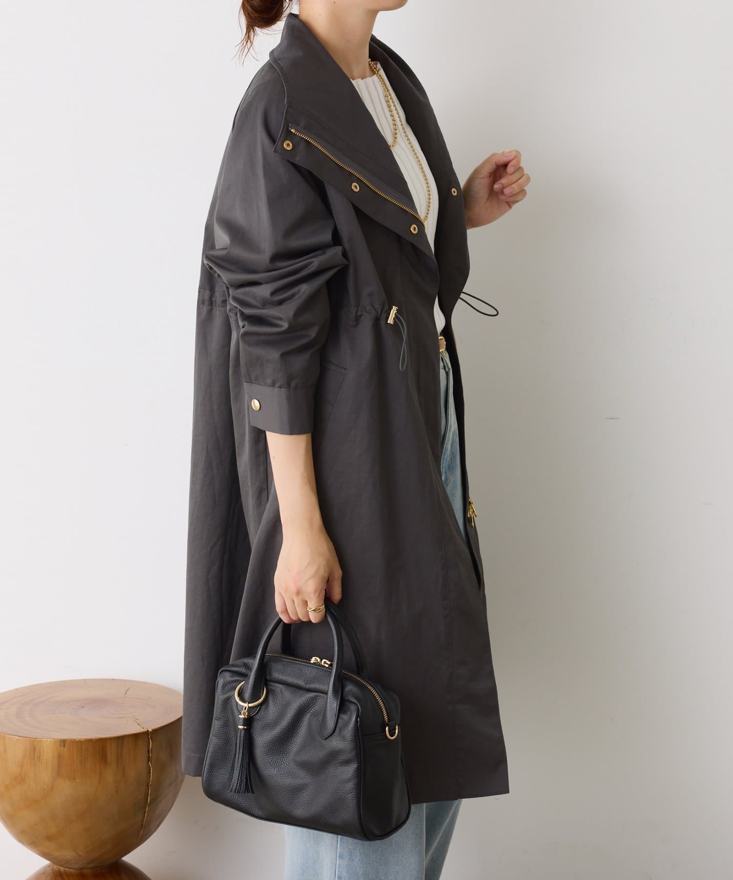 Jena　espace merveilleux(ジェナ　エスパスメルヴェイユ) スタンドネックドロストコート
