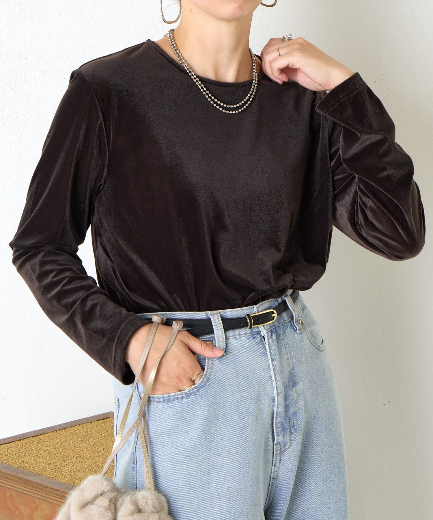 Jena　espace merveilleux(ジェナ　エスパスメルヴェイユ) ベロアプルオーバー