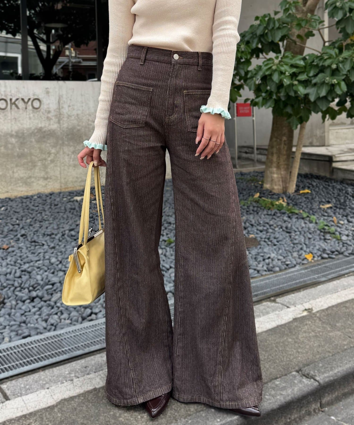 CIAOPANIC(チャオパニック) 【CIAN DENIM/シアンデニム】スプリットフロントワイドデニム