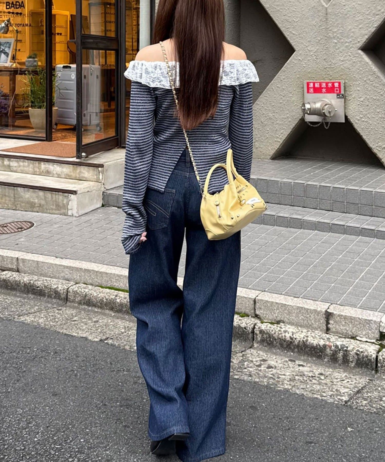 CIAOPANIC(チャオパニック) 【CIAN DENIM/シアンデニム】スプリットフロントワイドデニム
