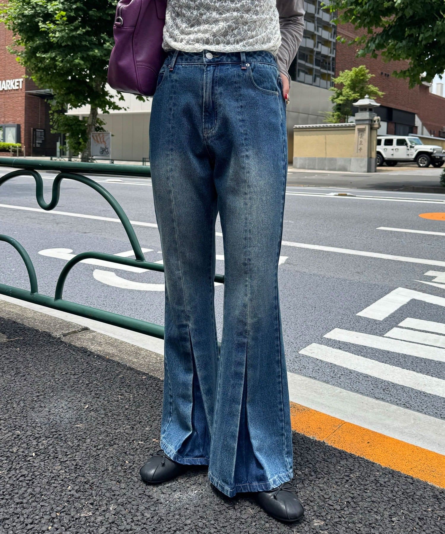 CIAOPANIC(チャオパニック) 【CIAN DENIM/シアンデニム】タックフレアデニム#101