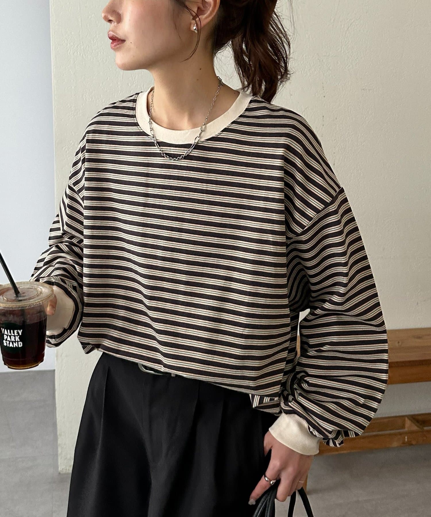 DISCOAT(ディスコート) 【新色追加!/ユニセックス】ランダムボーダーロンT