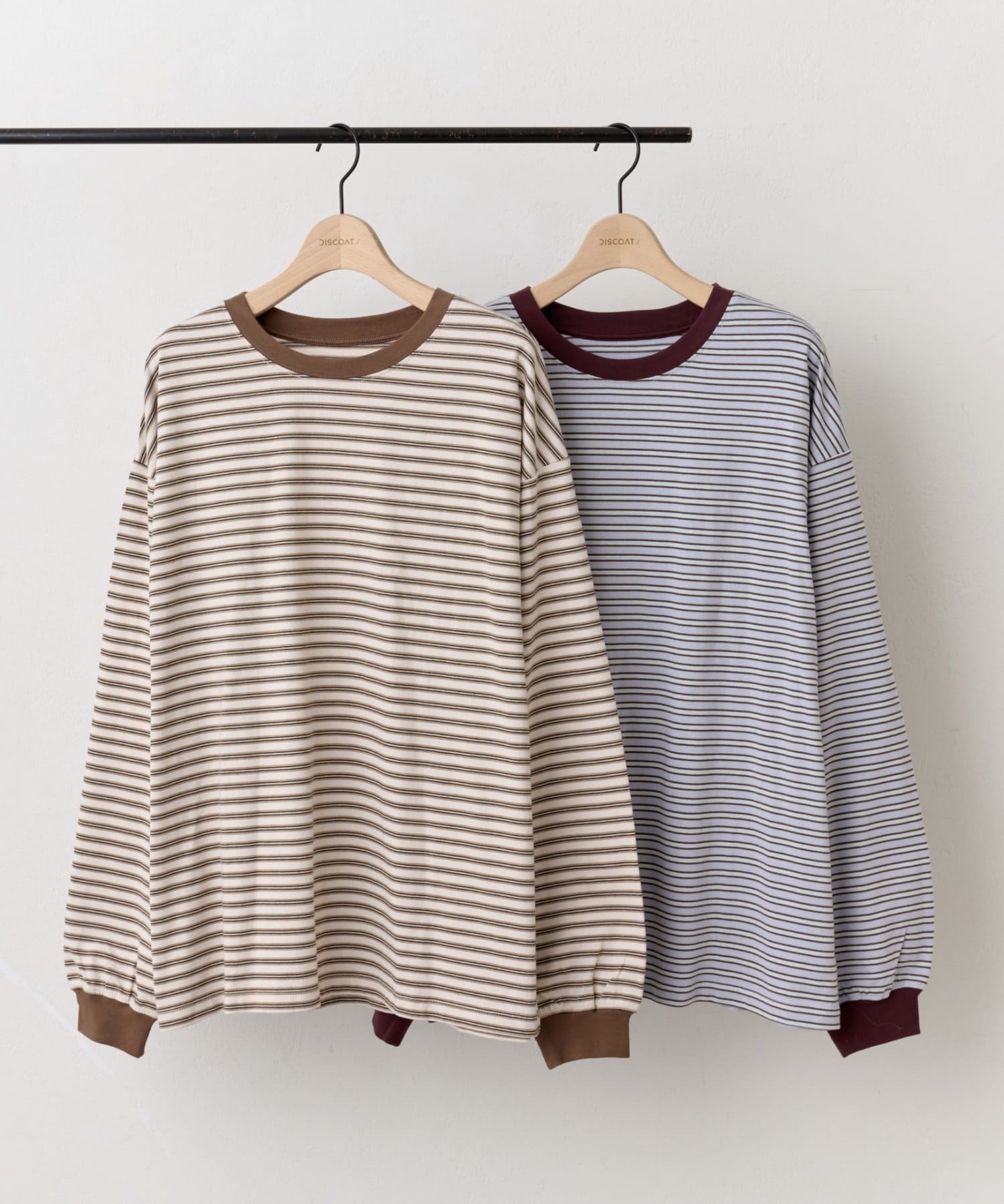 DISCOAT(ディスコート) 【新色追加!/ユニセックス】ランダムボーダーロンT