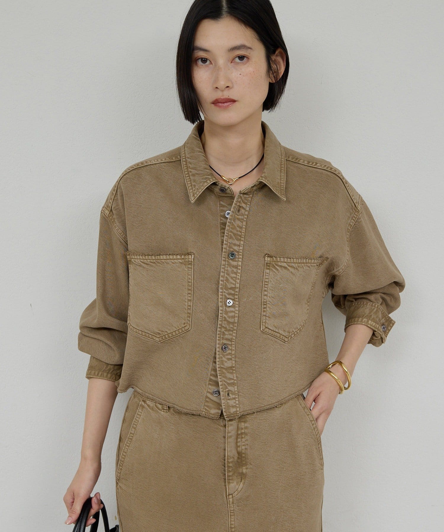 GALLARDAGALANTE(ガリャルダガランテ) 【11/12(水)10:30~新色IV/OLV予約開始】【セットアップ対応】リヨセルショートシャツ