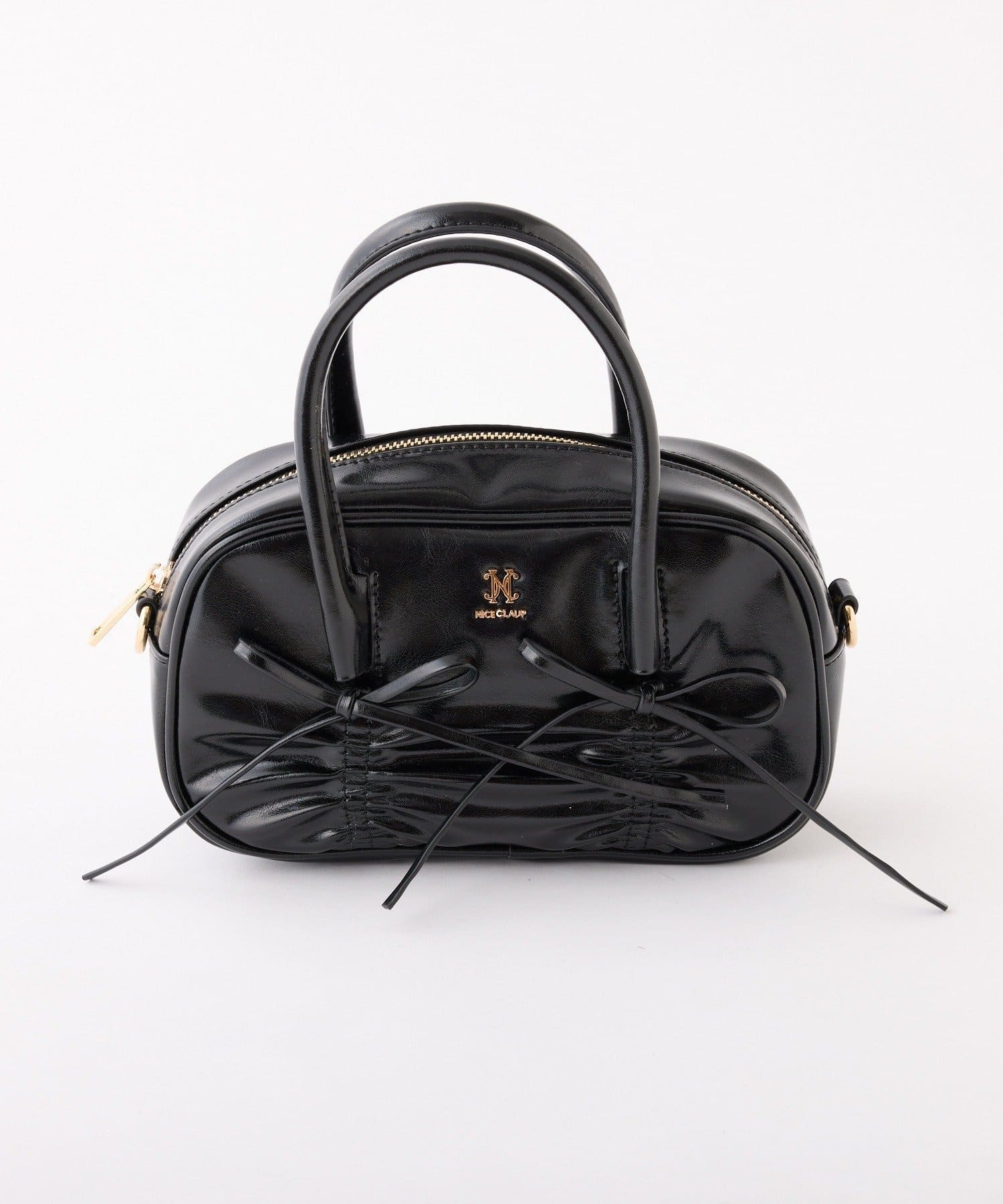 NICE CLAUP / OLIVE des OLIVE OUTLET(ナイスクラップ  / オリーブ デ オリーブ アウトレット) 【one after another】リボンシャーリングバッグ