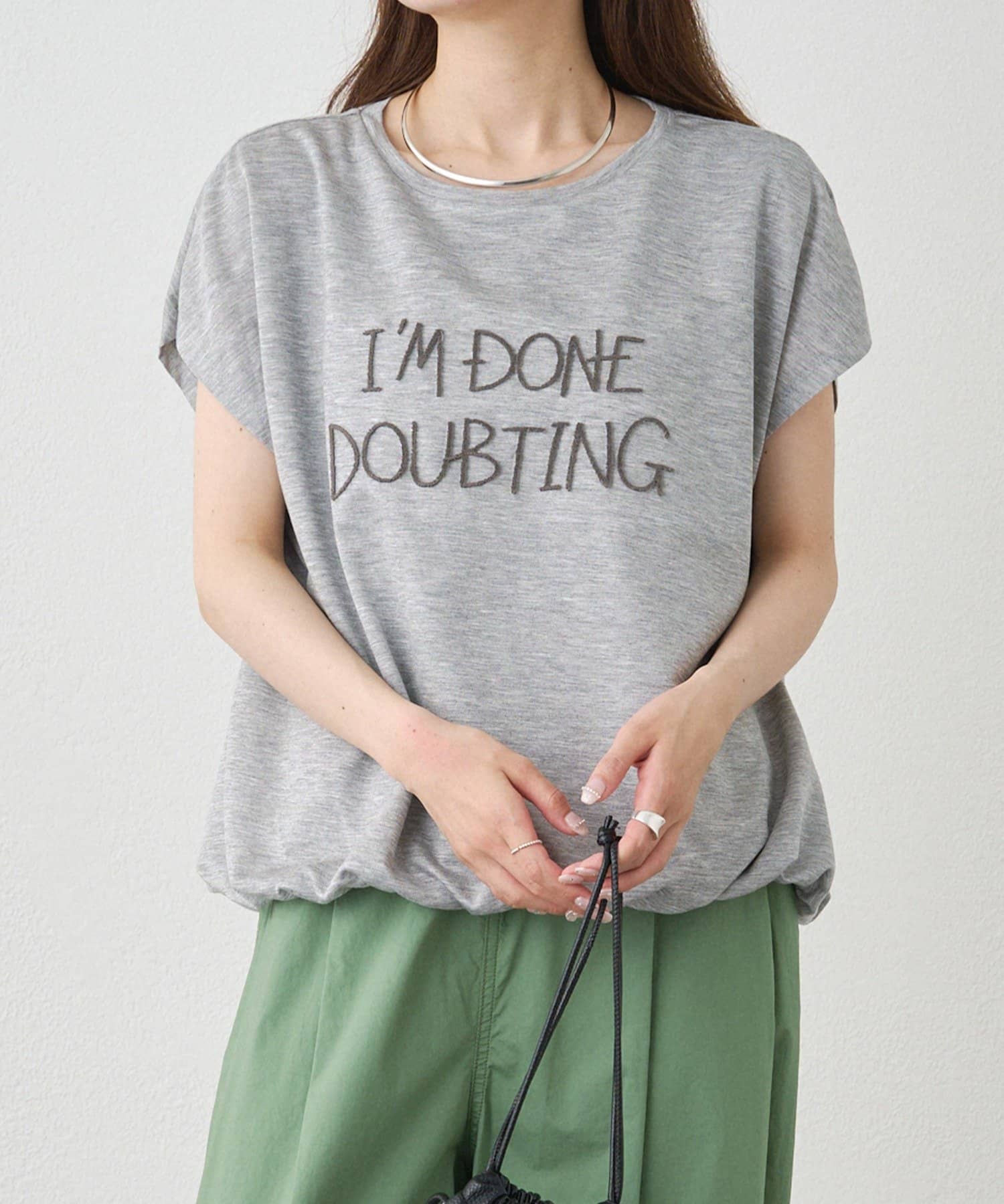 PUAL CE CIN(ピュアルセシン) モール刺繍Tシャツ