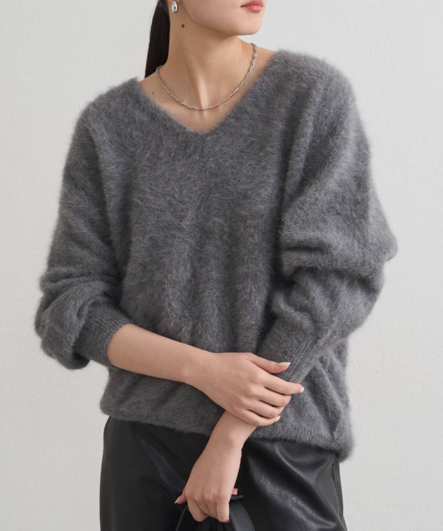 LOUNGEDRESS(ラウンジドレス) 【店頭人気NO.1!】FURカシミヤVニット