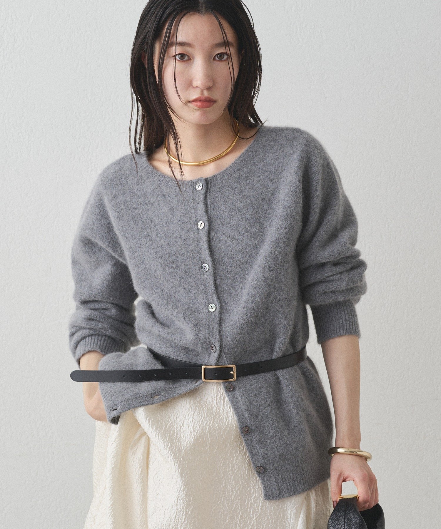 LOUNGEDRESS(ラウンジドレス) FURウール2WAYニットカーデ