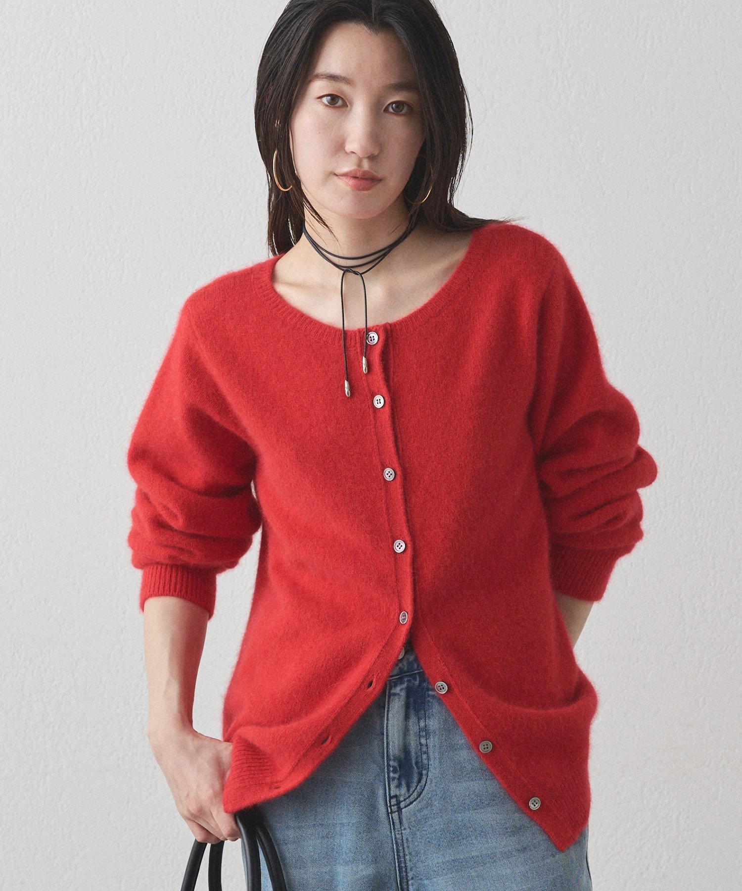 LOUNGEDRESS(ラウンジドレス) FURウール2WAYニットカーデ