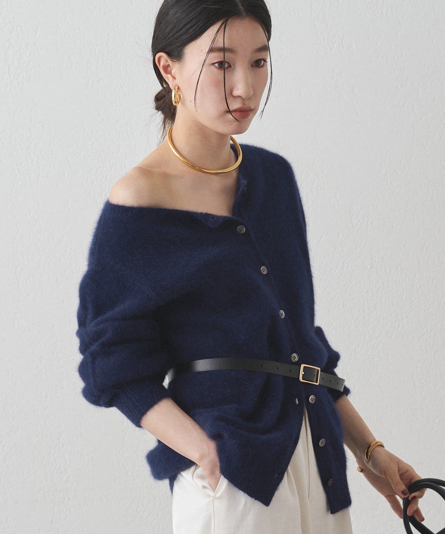 LOUNGEDRESS(ラウンジドレス) FURウール2WAYニットカーデ