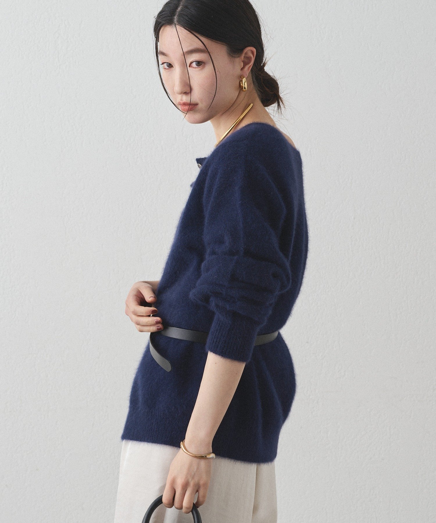 LOUNGEDRESS(ラウンジドレス) FURウール2WAYニットカーデ