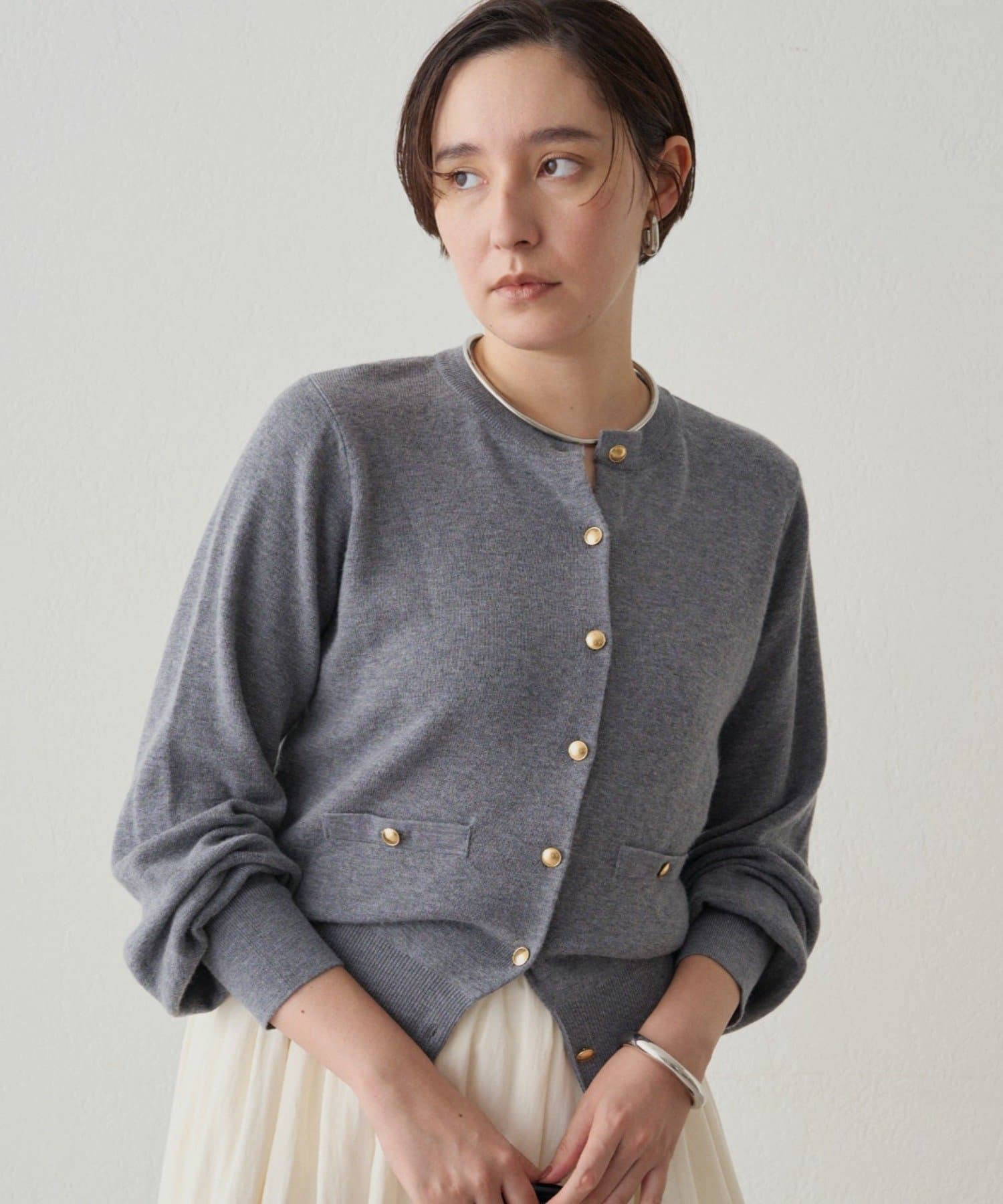 LOUNGEDRESS(ラウンジドレス) ウールカシミヤニットカーデ
