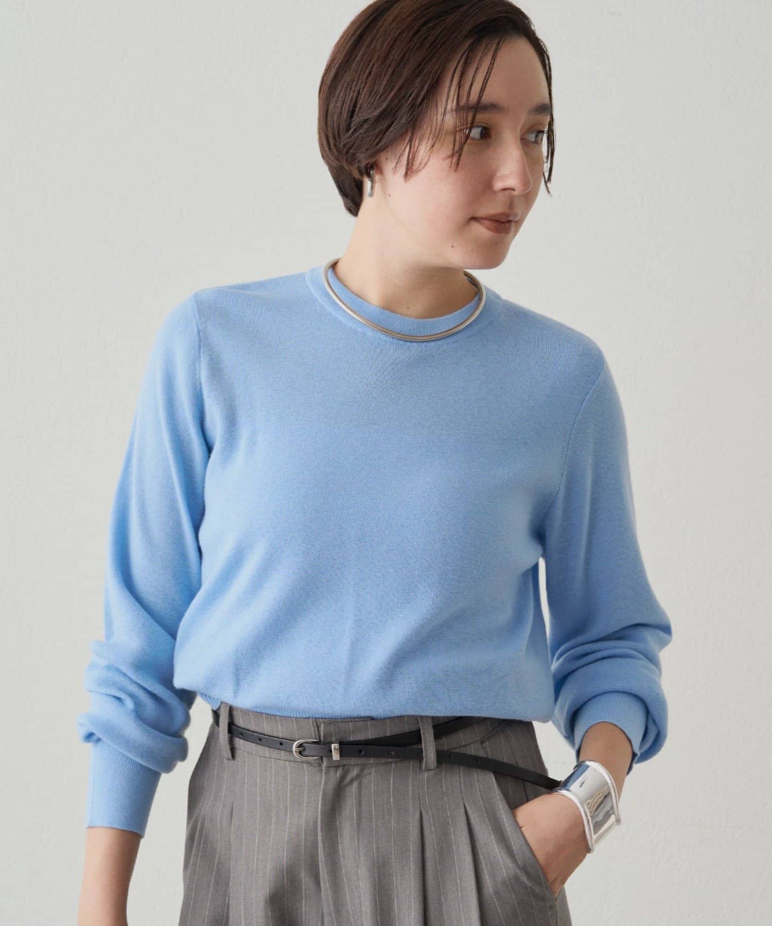 LOUNGEDRESS(ラウンジドレス) ウールカシミヤクルーニット