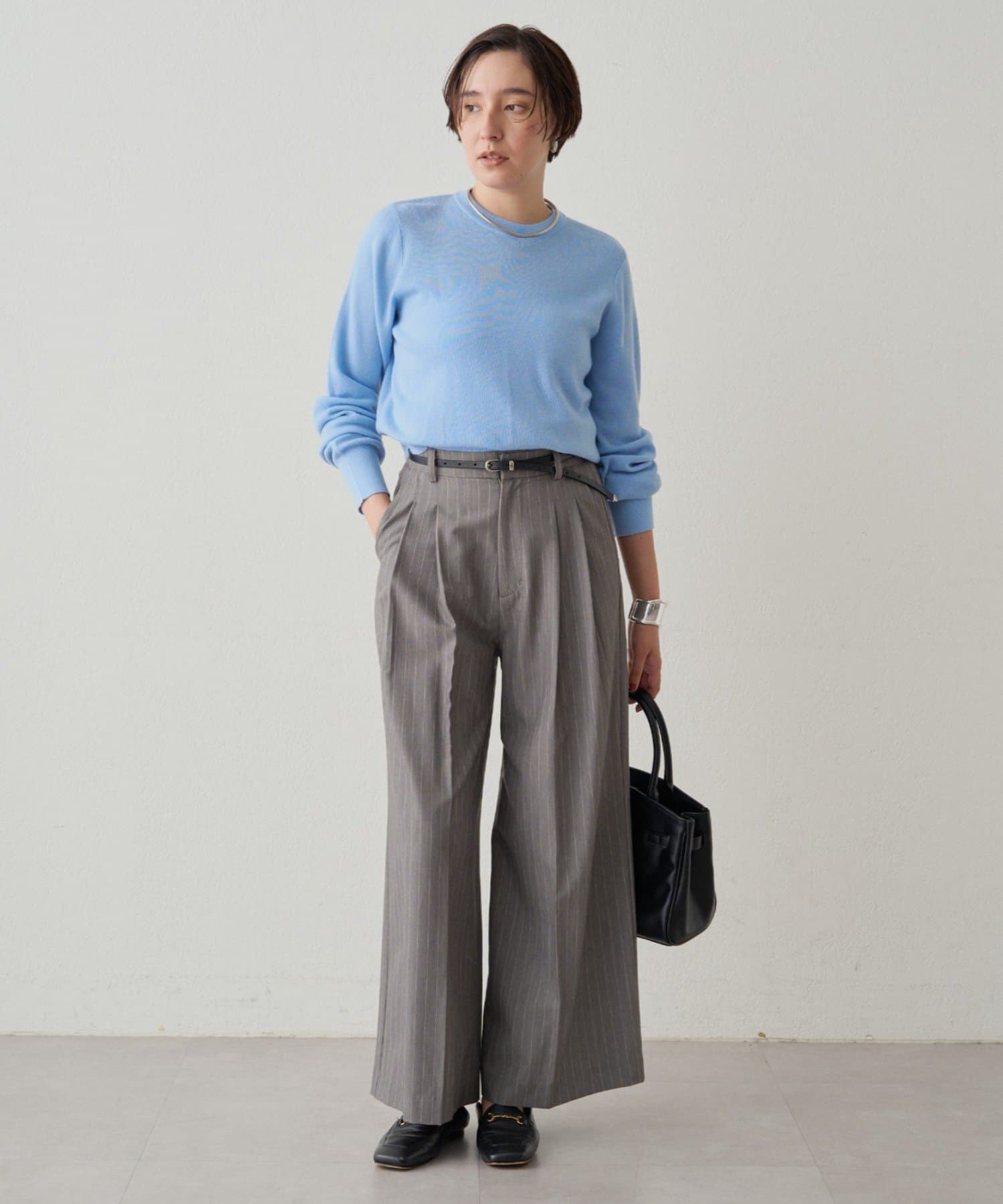 新品★ LOUNGEDRESS(ラウンジドレス) ウールクルーネックニット ウールカシミヤクルーニット | LOUNGEDRESS(ラウンジドレス